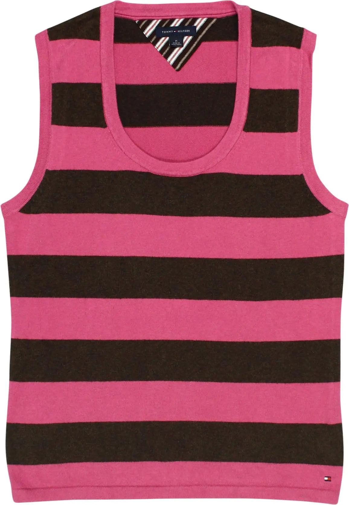 Tommy Hilfiger - 00s Knitted Striped Singlet- ThriftTale.com - Vintage and second handclothing