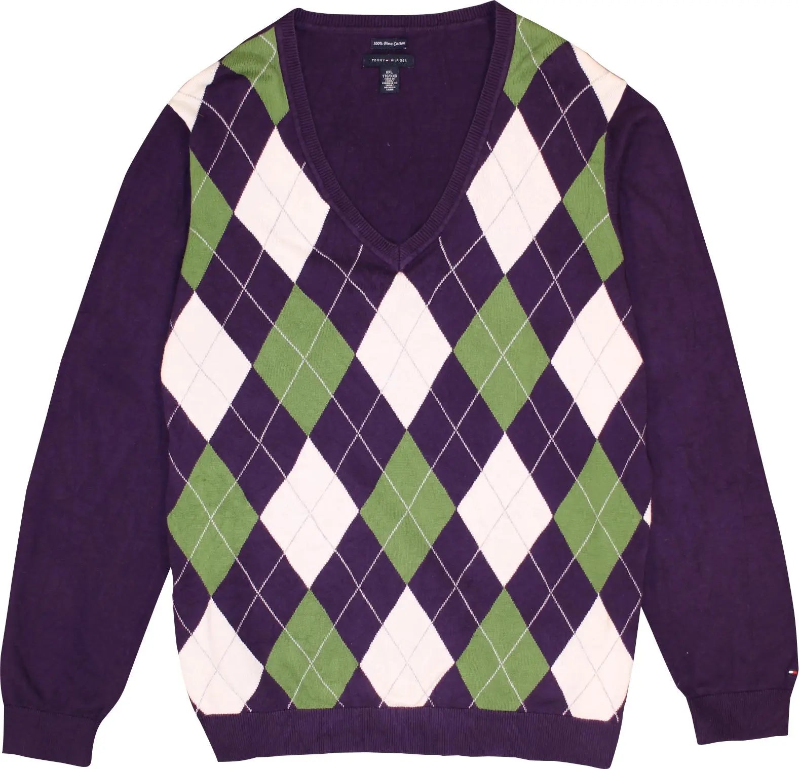 Tommy Hilfiger - Argyle Sweater by Tommy Hilfiger- ThriftTale.com - Vintage and second handclothing