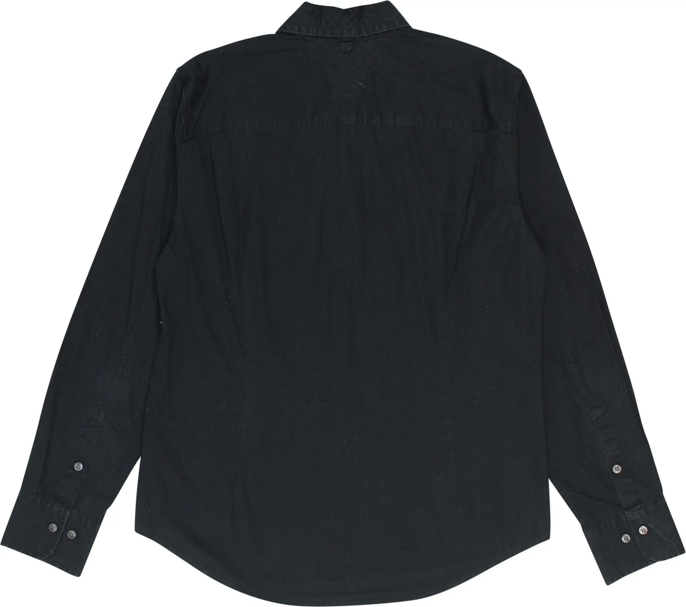 Tommy Hilfiger - Black Long Sleeve Shirt by Tommy Hilfiger- ThriftTale.com - Vintage and second handclothing