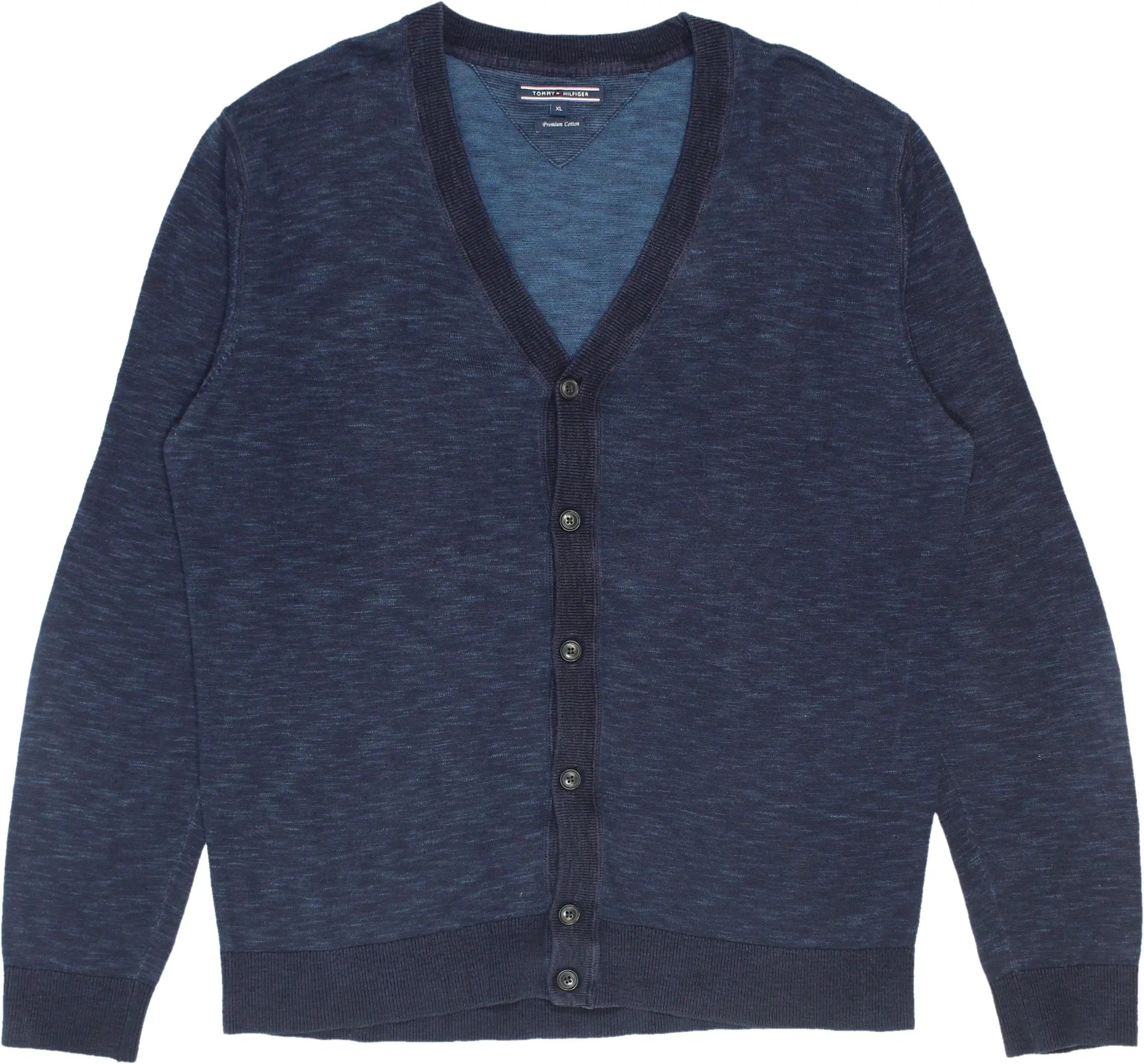 Tommy Hilfiger - Blue Knitted Cardigan- ThriftTale.com - Vintage and second handclothing