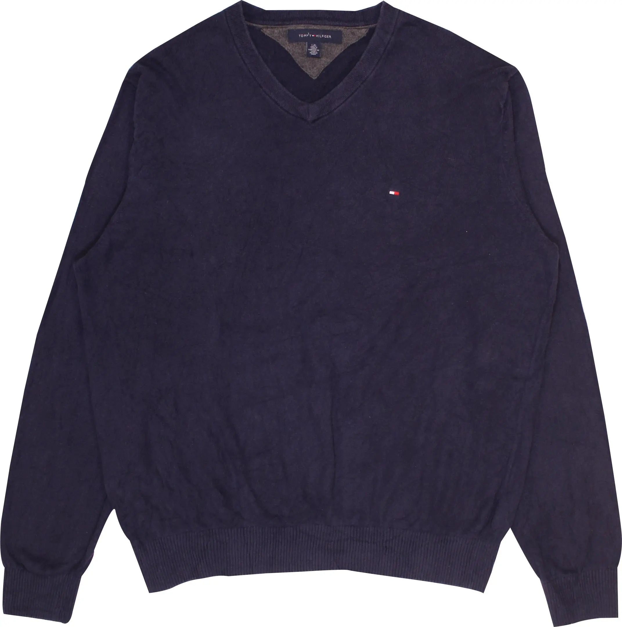 Tommy Hilfiger - Blue Sweater by Tommy Hilfiger- ThriftTale.com - Vintage and second handclothing