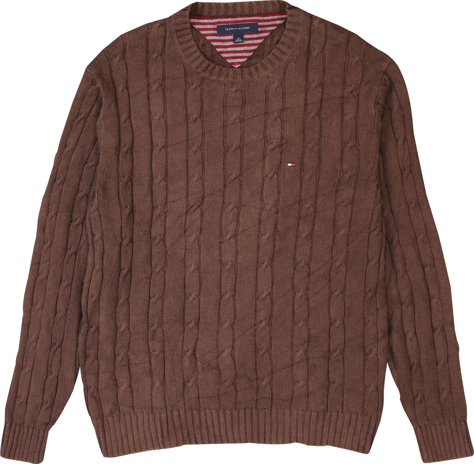 Tommy Hilfiger - Brown Knitted Sweater by Tommy Hilfiger- ThriftTale.com - Vintage and second handclothing