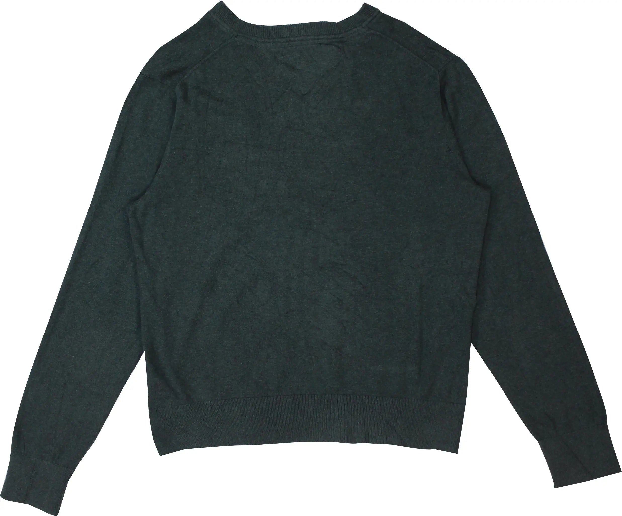 Tommy Hilfiger - Green Jumper by Tommy Hilfiger- ThriftTale.com - Vintage and second handclothing