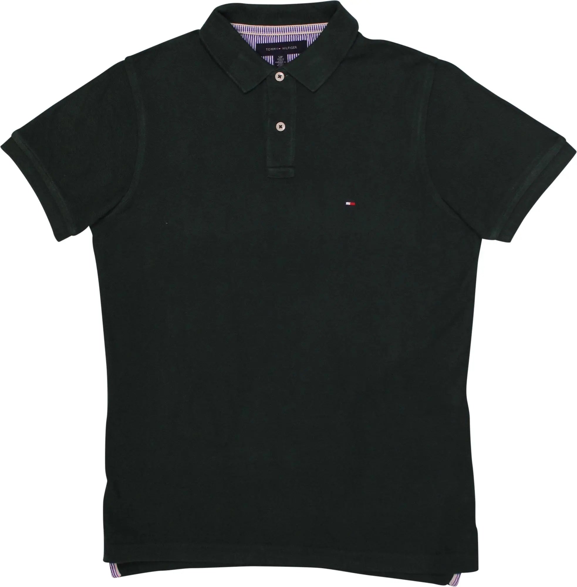 Tommy Hilfiger - Green Slim Fit Polo Shirt by Tommy Hilfiger- ThriftTale.com - Vintage and second handclothing