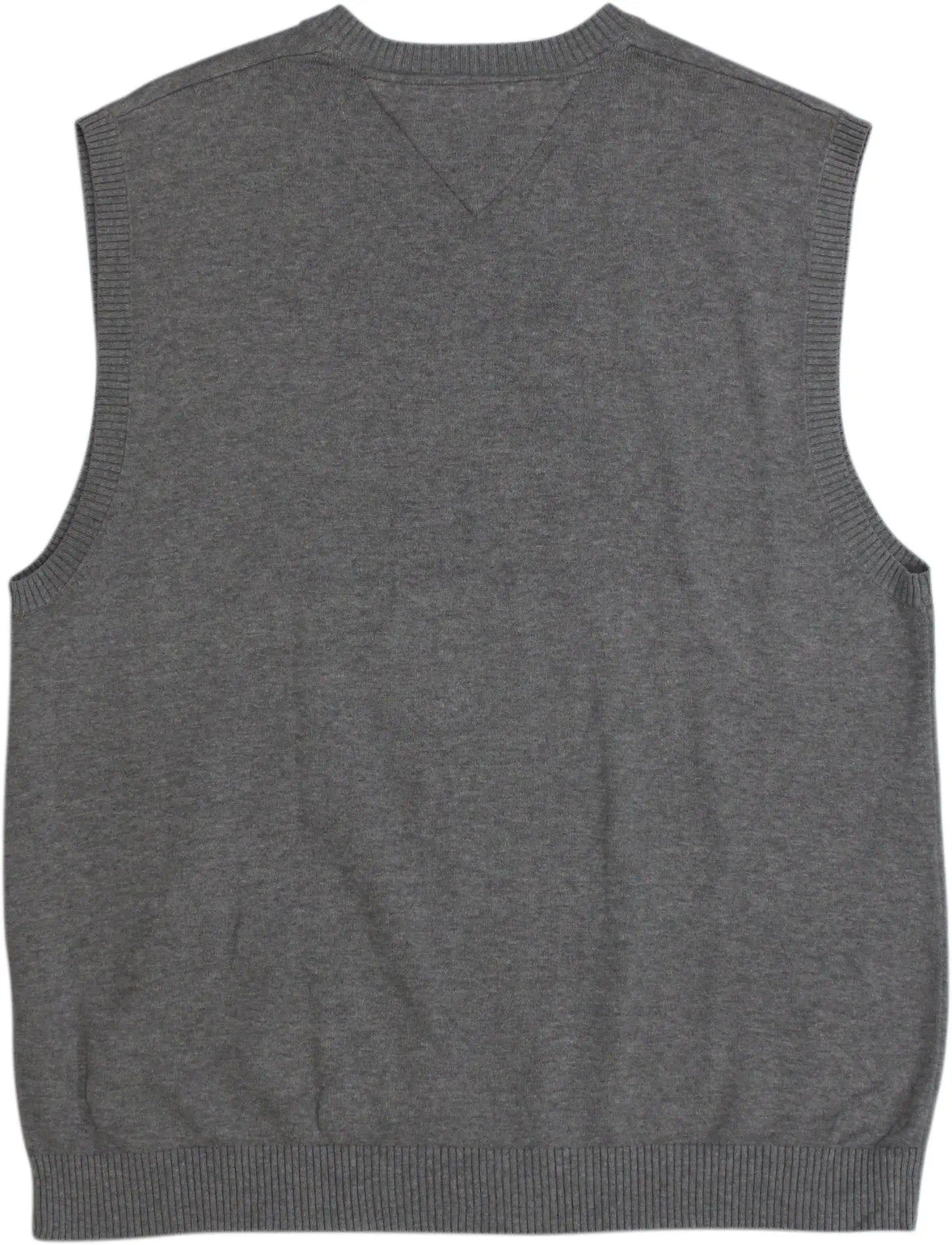 Tommy Hilfiger - Grey Sleeveless Vest by Tommy Hilfiger- ThriftTale.com - Vintage and second handclothing