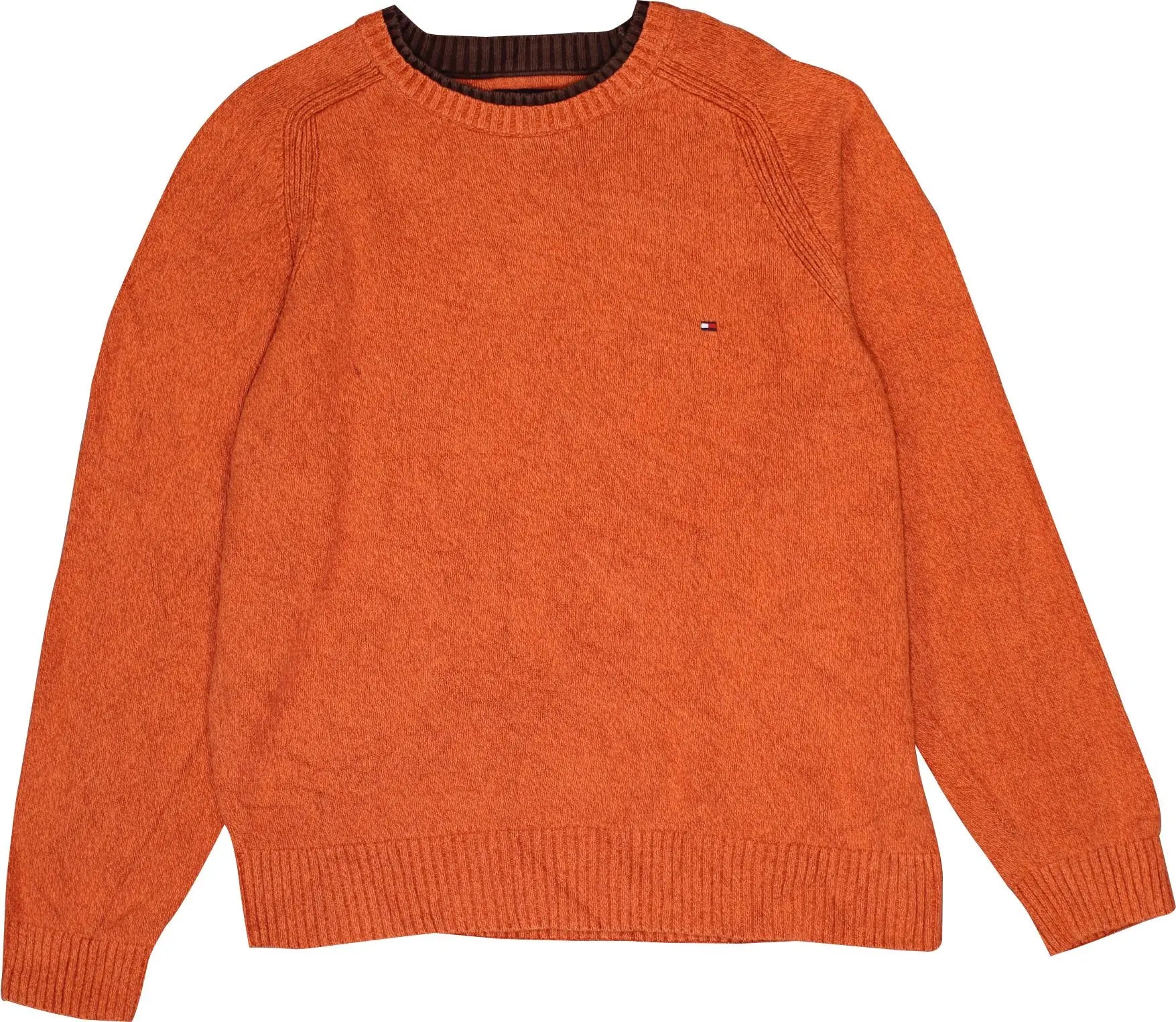 Tommy Hilfiger - Orange Sweater by Tommy Hilfiger- ThriftTale.com - Vintage and second handclothing