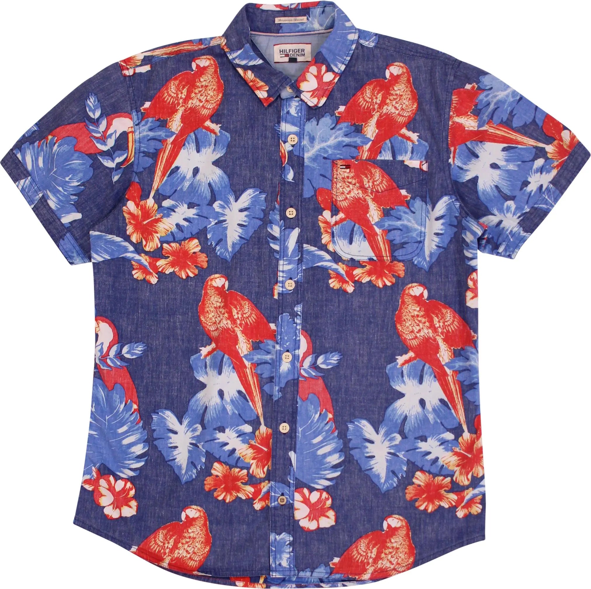 Tommy Hilfiger - Short Sleeve Shirt with Parrots- ThriftTale.com - Vintage and second handclothing