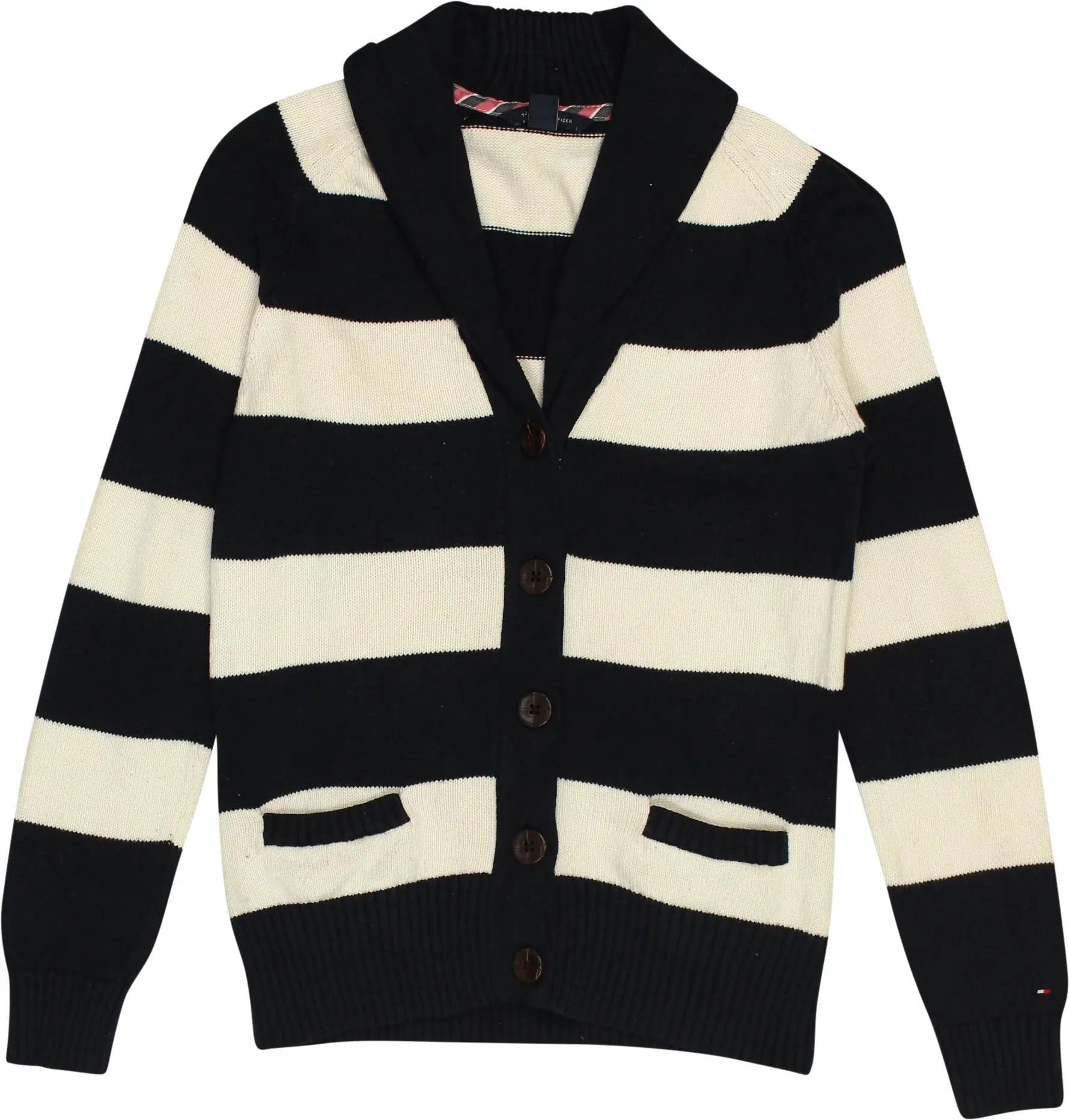 Tommy Hilfiger - Striped Cardigan- ThriftTale.com - Vintage and second handclothing