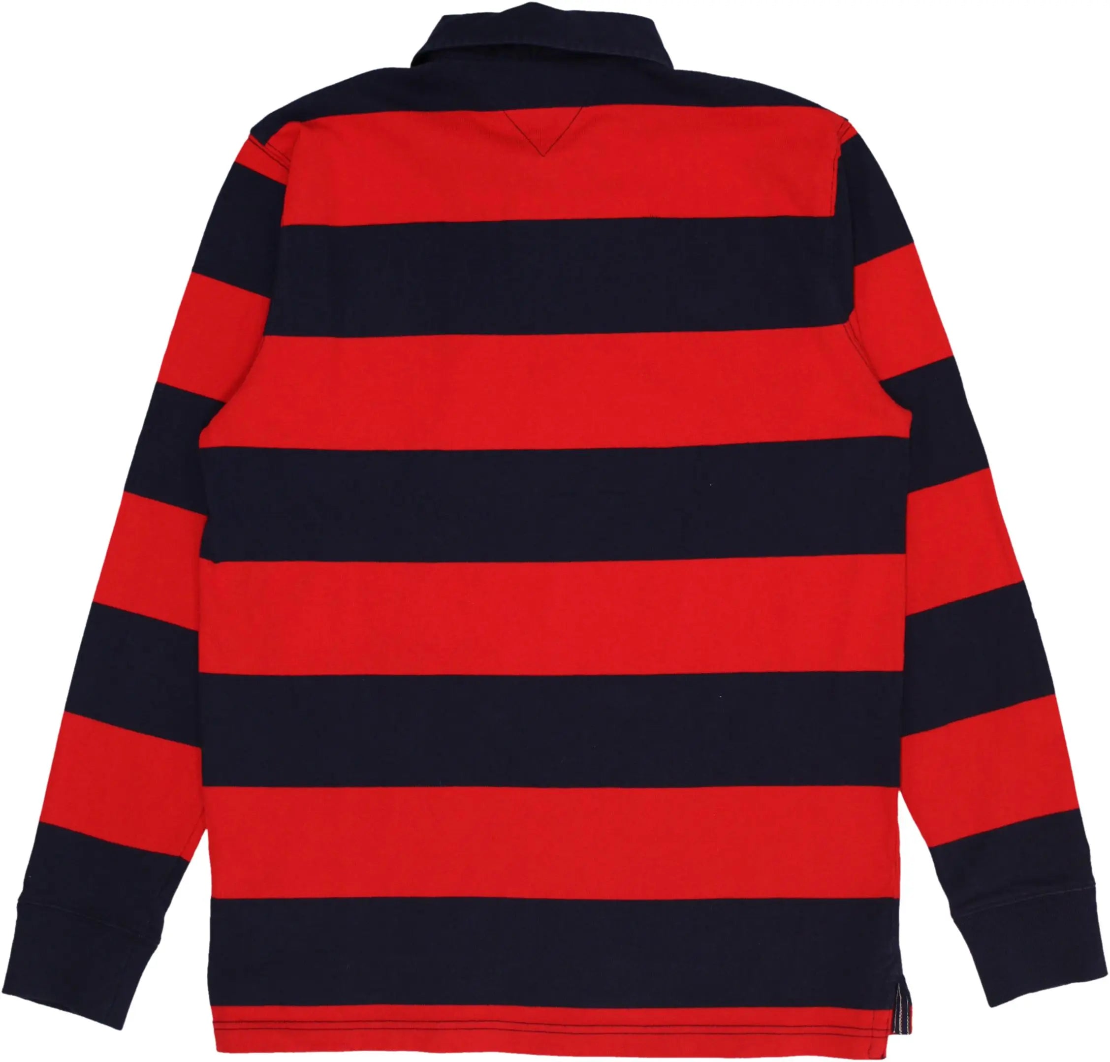 Tommy Hilfiger - Striped Long Sleeve Polo by Tommy Hilfiger- ThriftTale.com - Vintage and second handclothing