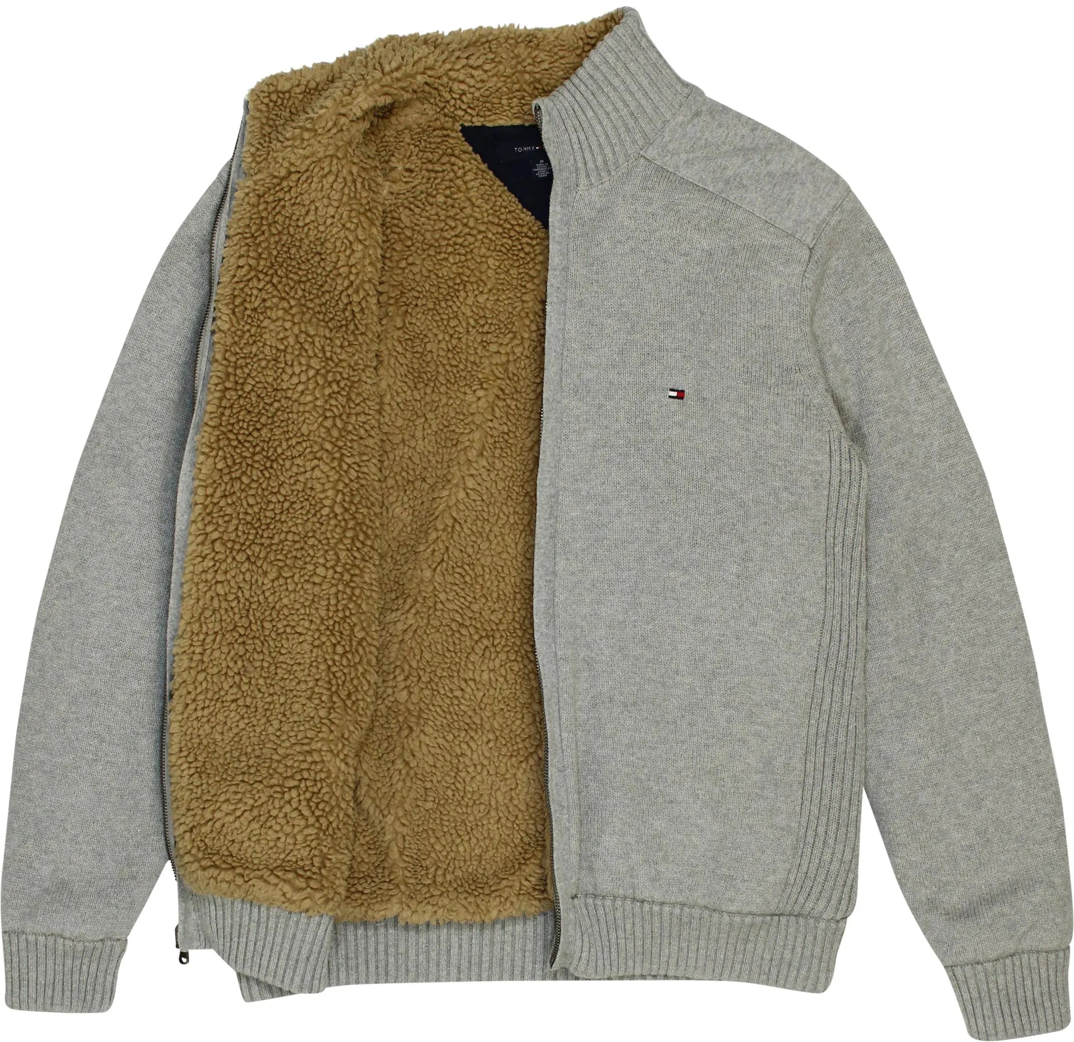 Tommy Hilfiger - Teddy Lined Cardigan- ThriftTale.com - Vintage and second handclothing