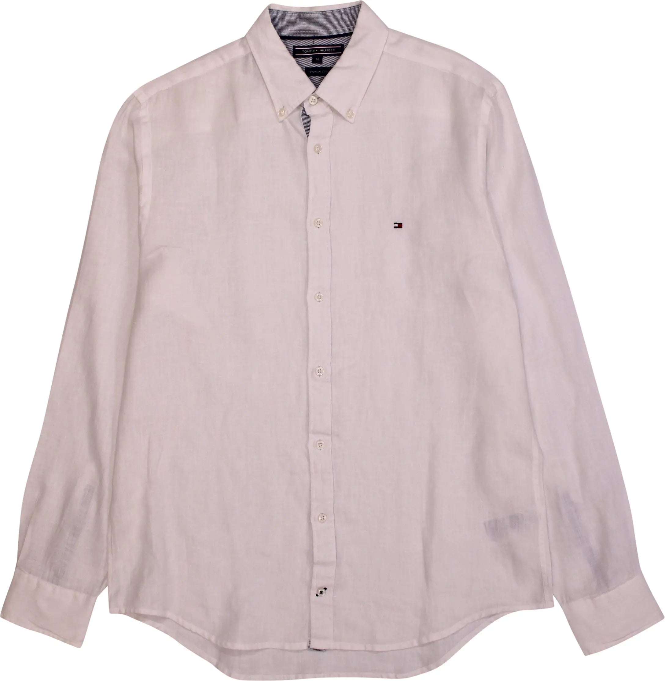 Tommy Hilfiger - White Linen Shirt by Tommy Hilfiger- ThriftTale.com - Vintage and second handclothing