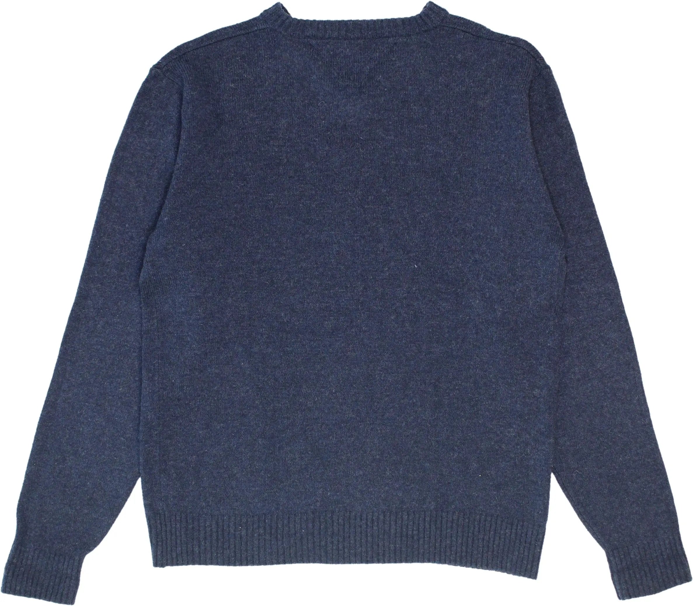 Tommy Hilfiger - Wool Knitted V-Neck Sweater- ThriftTale.com - Vintage and second handclothing