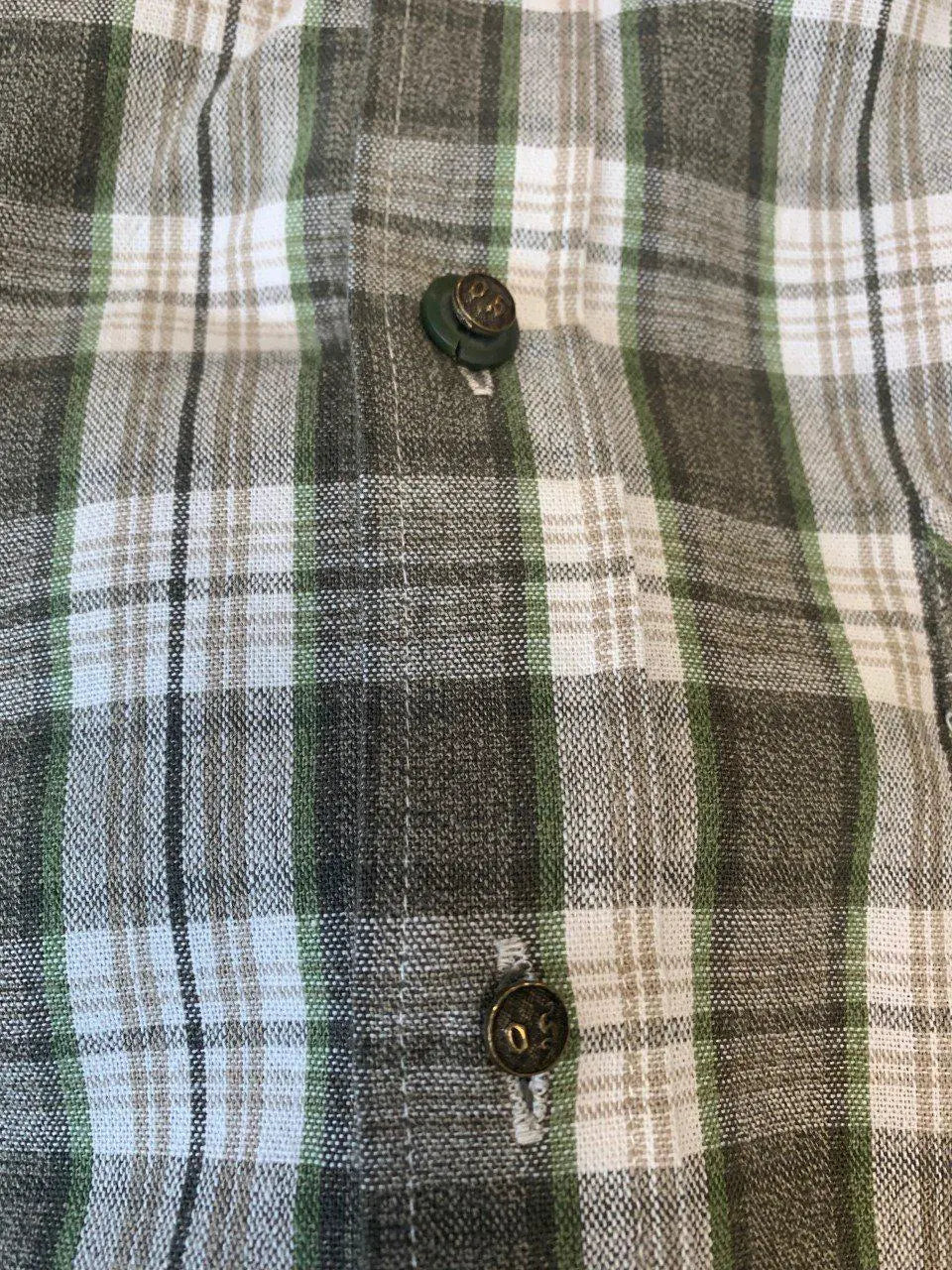 Trachten - Green Checked Shirt- ThriftTale.com - Vintage and second handclothing