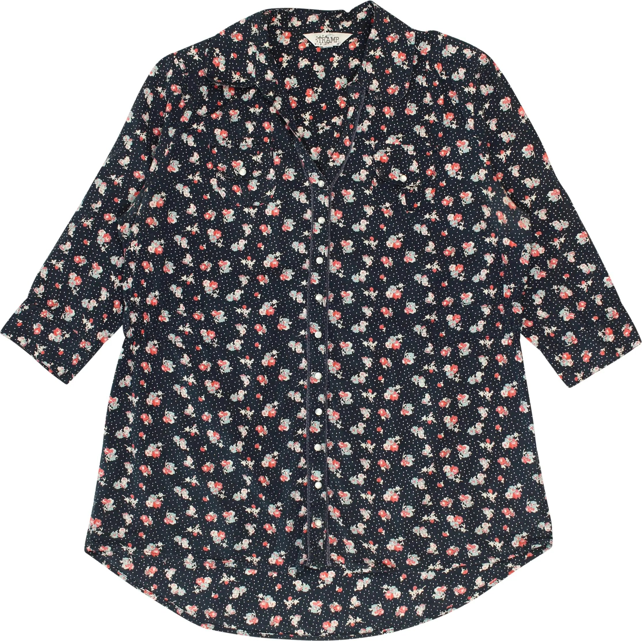 Tramp - Floral Blouse- ThriftTale.com - Vintage and second handclothing