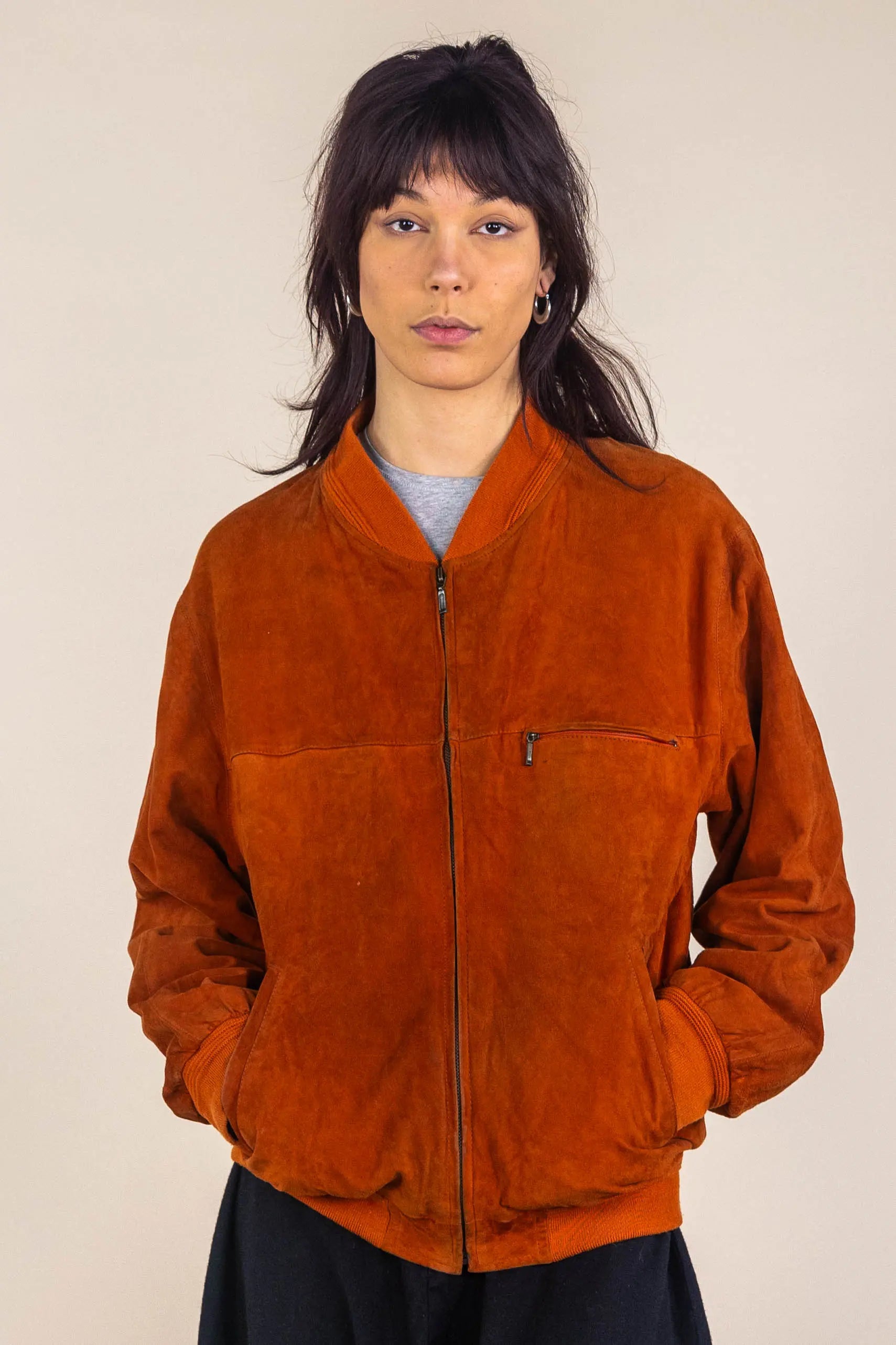 Trapper - 70s Suede Leather Jacket- ThriftTale.com - Vintage and second handclothing