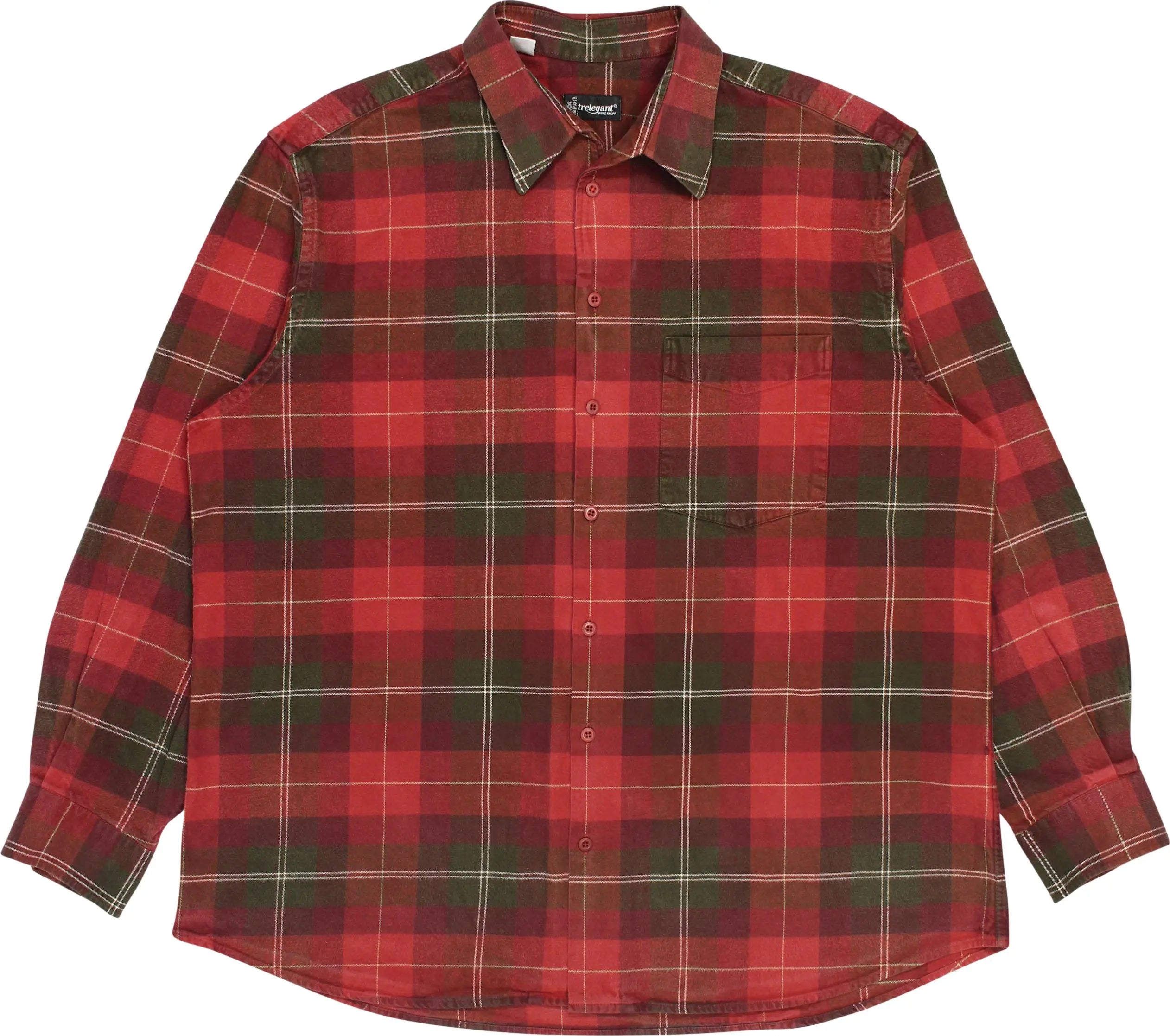 Trelegant - Red Checked Long Sleeve Shirt- ThriftTale.com - Vintage and second handclothing