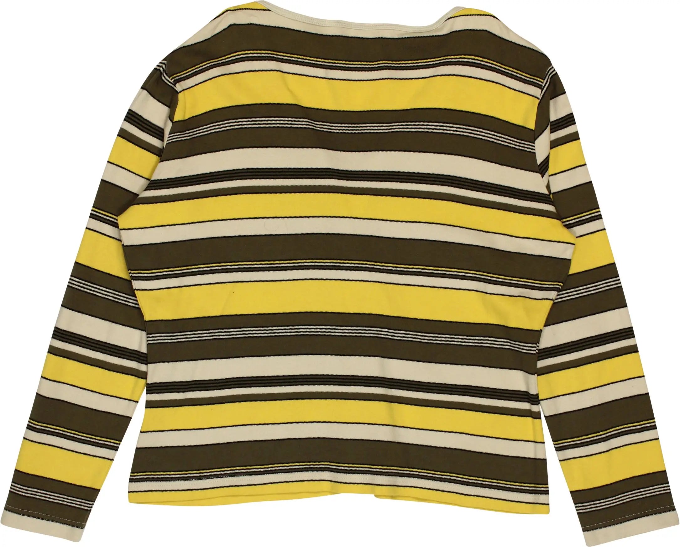 Trend Lines - Yellow Striped Cardigan- ThriftTale.com - Vintage and second handclothing