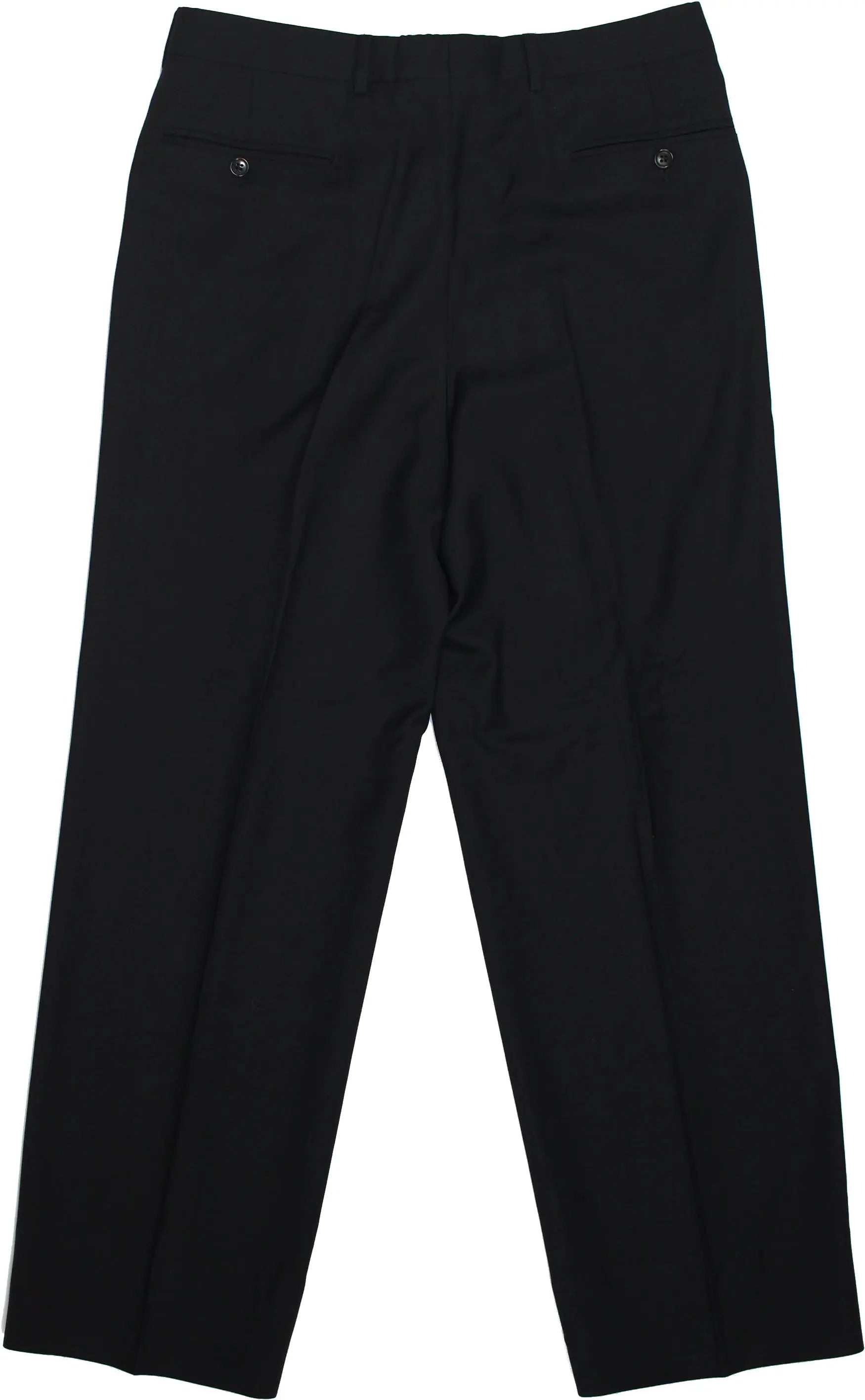 Trussardi - Black Smart Trousers by Trussardi- ThriftTale.com - Vintage and second handclothing