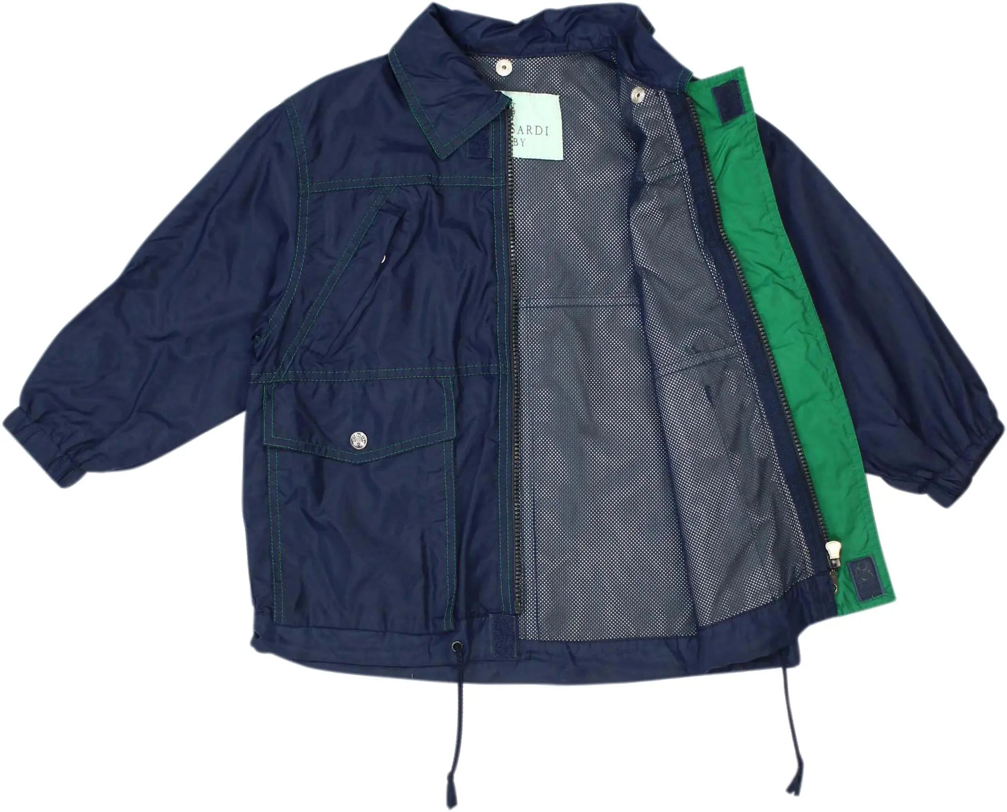 Trussardi - Blue Rain Jacket by Trussardi- ThriftTale.com - Vintage and second handclothing