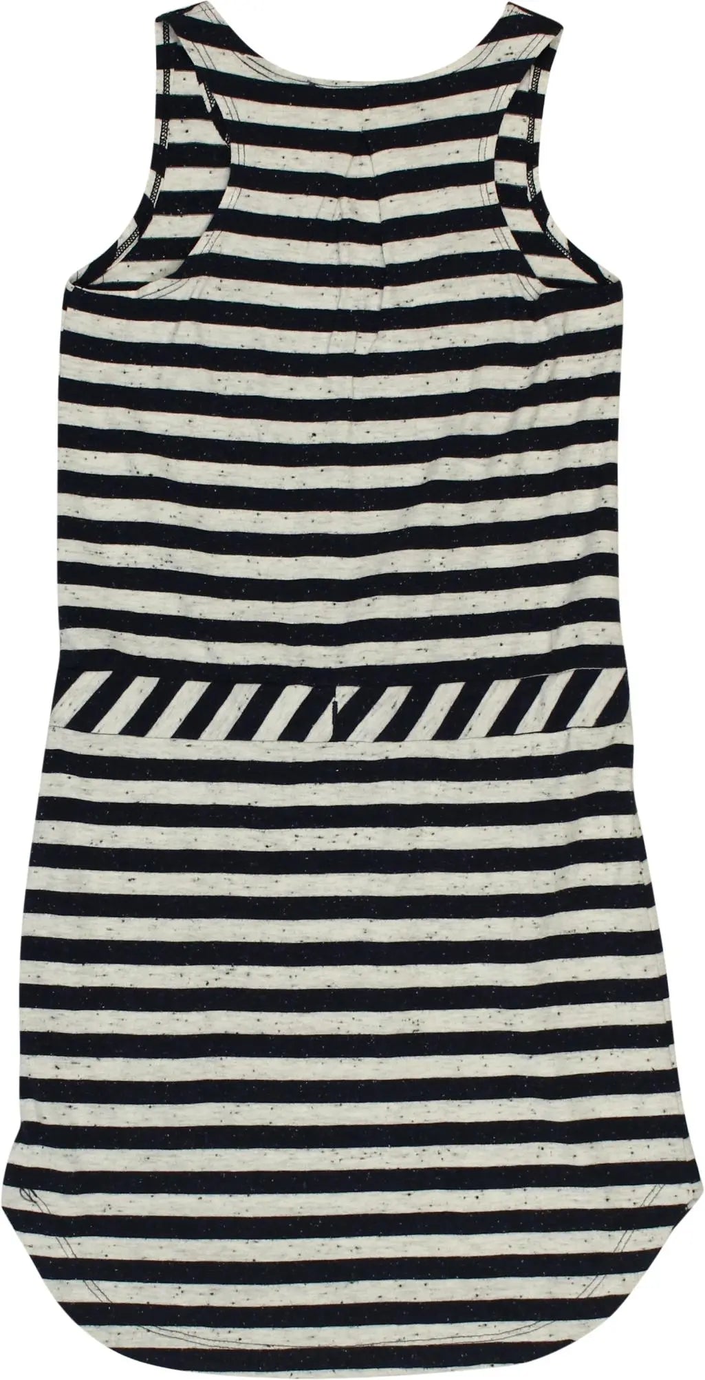 Tumble 'n Dry - Striped Dress with Drawstring- ThriftTale.com - Vintage and second handclothing