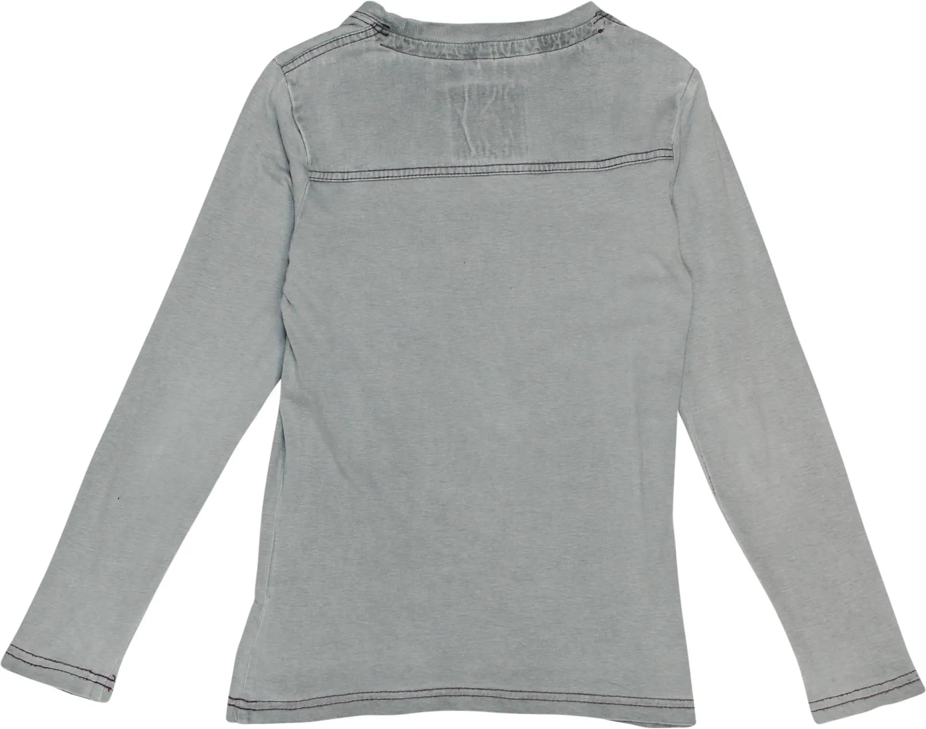 Twinlife - Grey Long Sleeve T-shirt- ThriftTale.com - Vintage and second handclothing