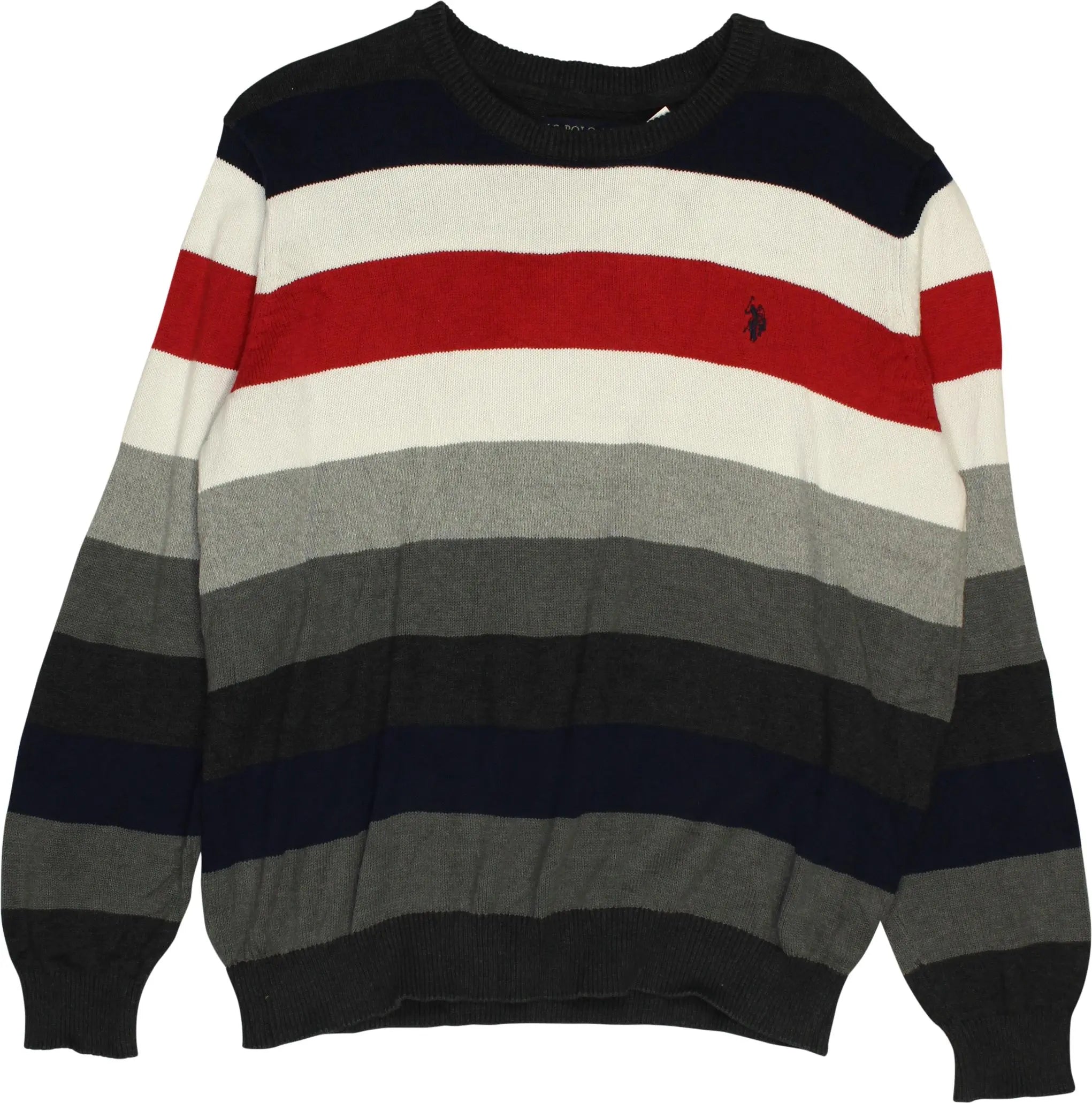U.S. Polo Assn. - Striped Jumper- ThriftTale.com - Vintage and second handclothing