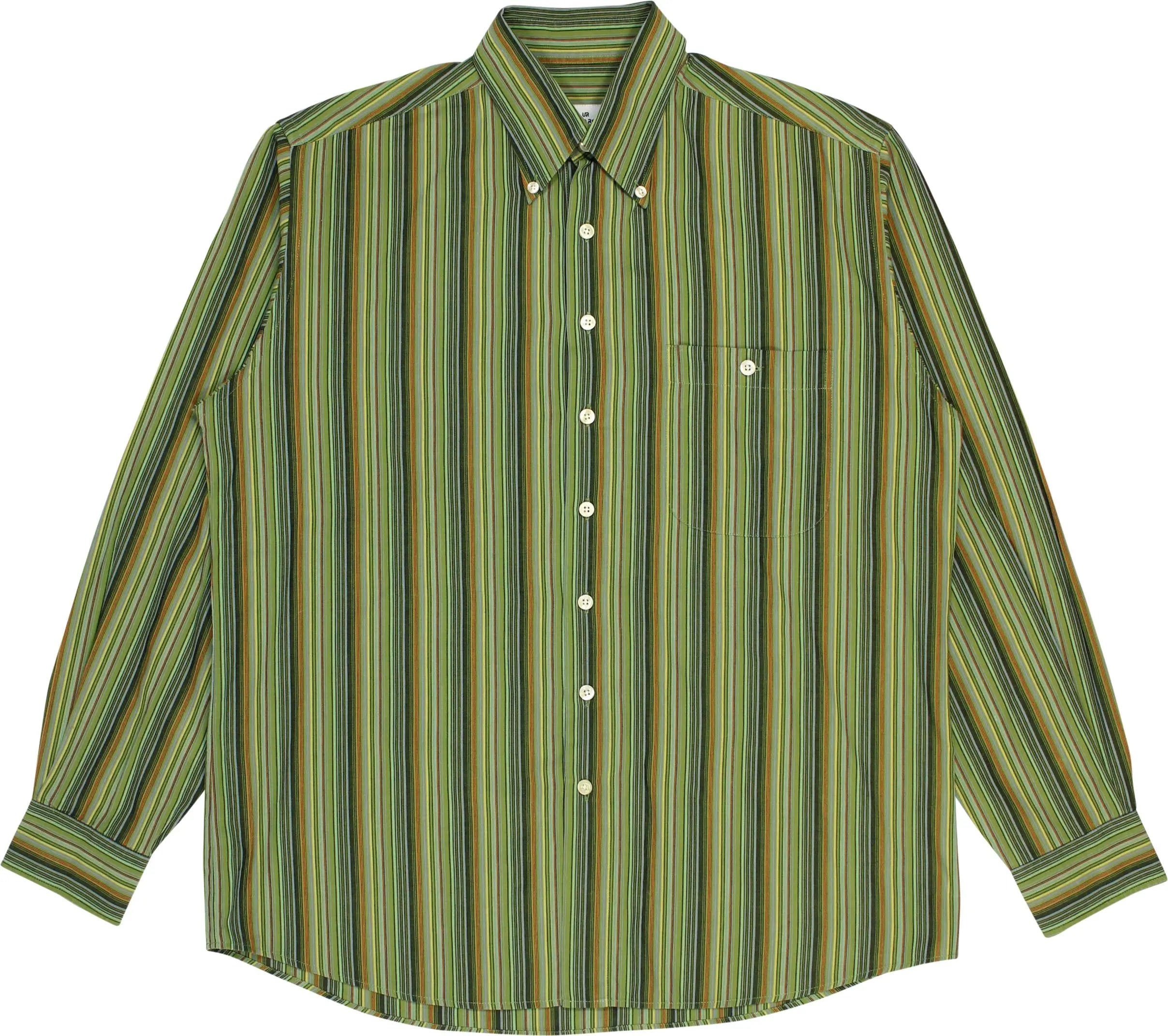Umberto Rosetti - Green Striped Long Sleeve Shirt- ThriftTale.com - Vintage and second handclothing