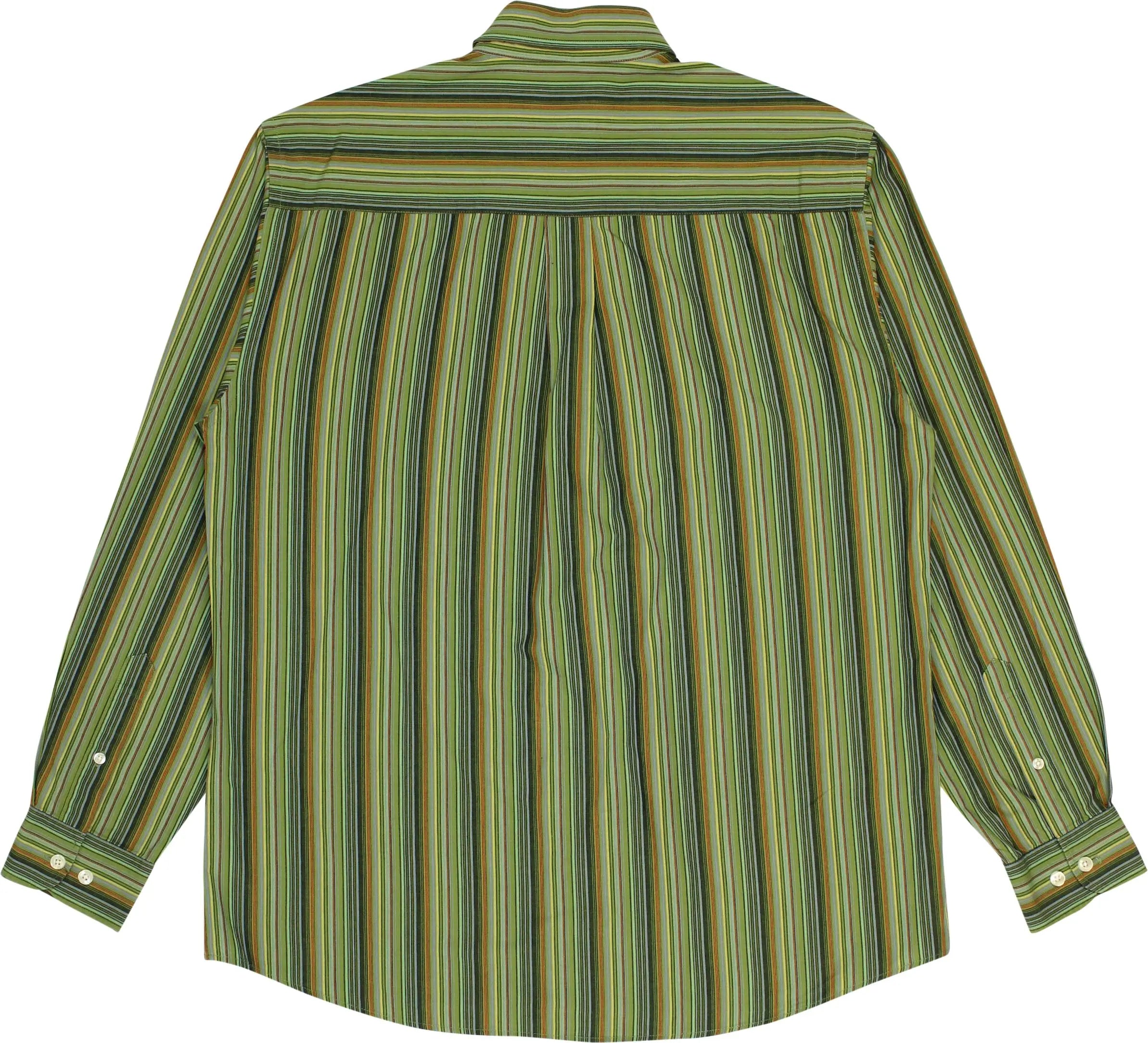 Umberto Rosetti - Green Striped Long Sleeve Shirt- ThriftTale.com - Vintage and second handclothing