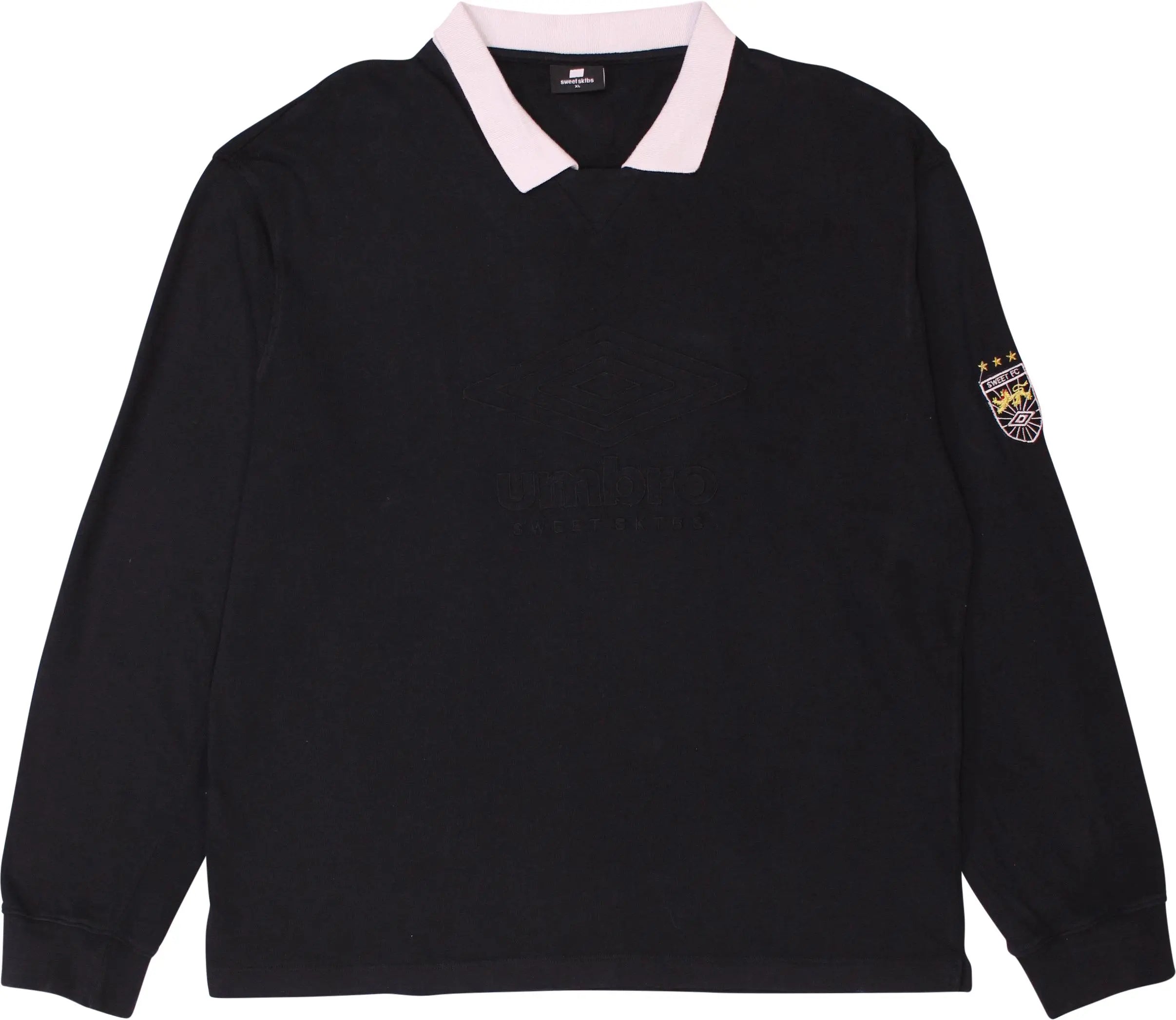 Umbro - Longsleeve Shirt by - Sweet x Umbro Black- ThriftTale.com - Vintage and second handclothing
