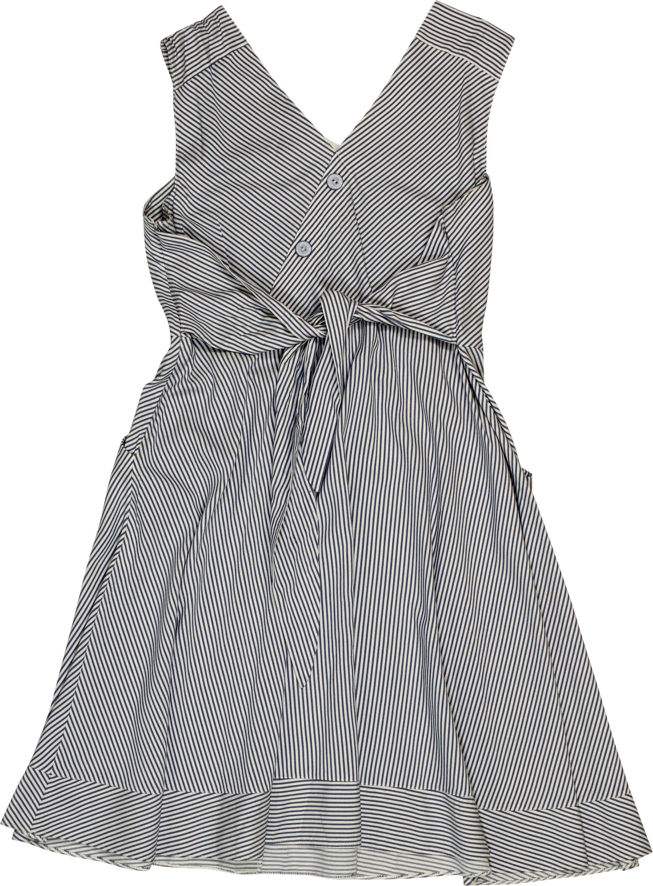 Un Jour Ailleurs - Striped Dress- ThriftTale.com - Vintage and second handclothing