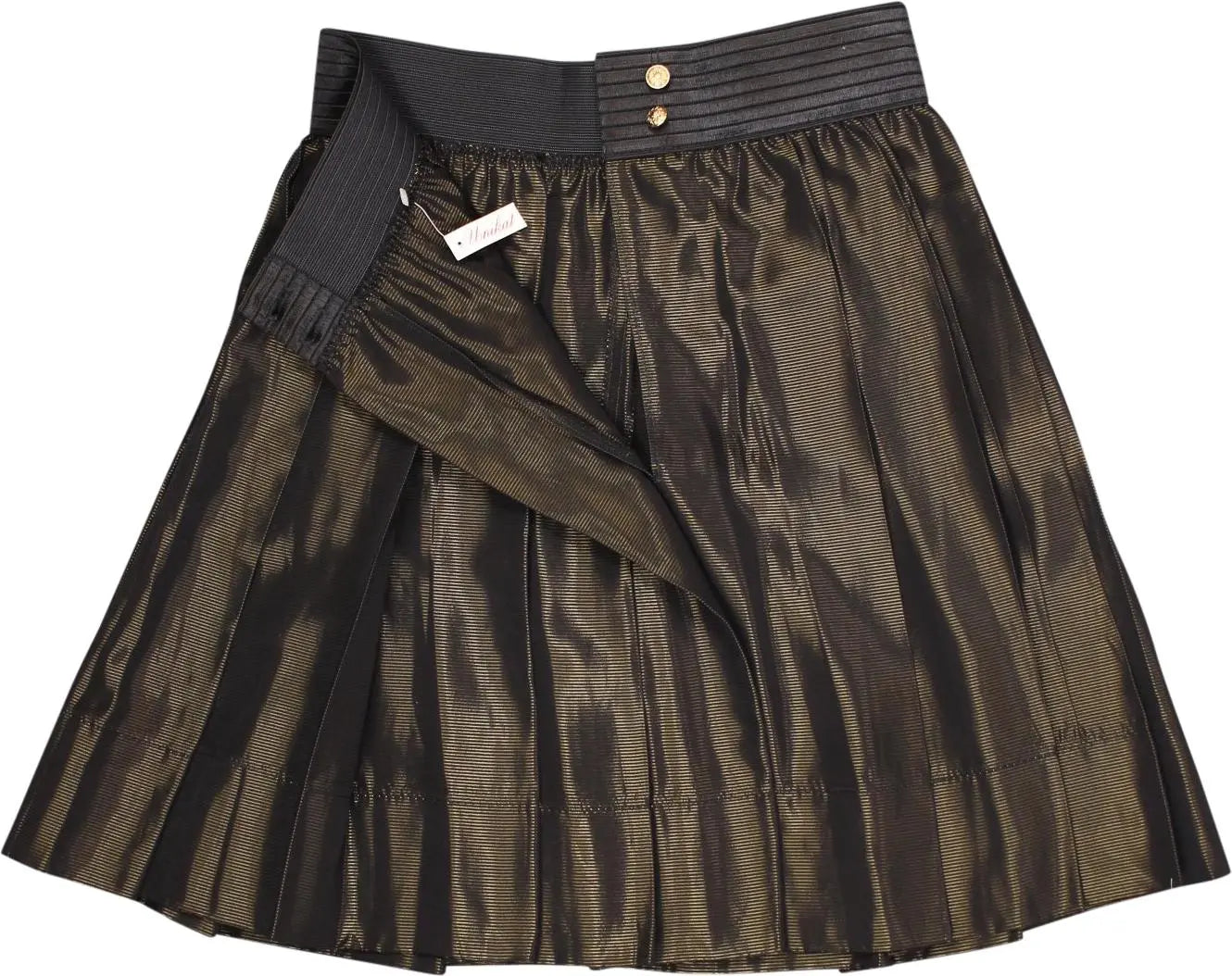 Unikat - Gold Skater Skirt- ThriftTale.com - Vintage and second handclothing