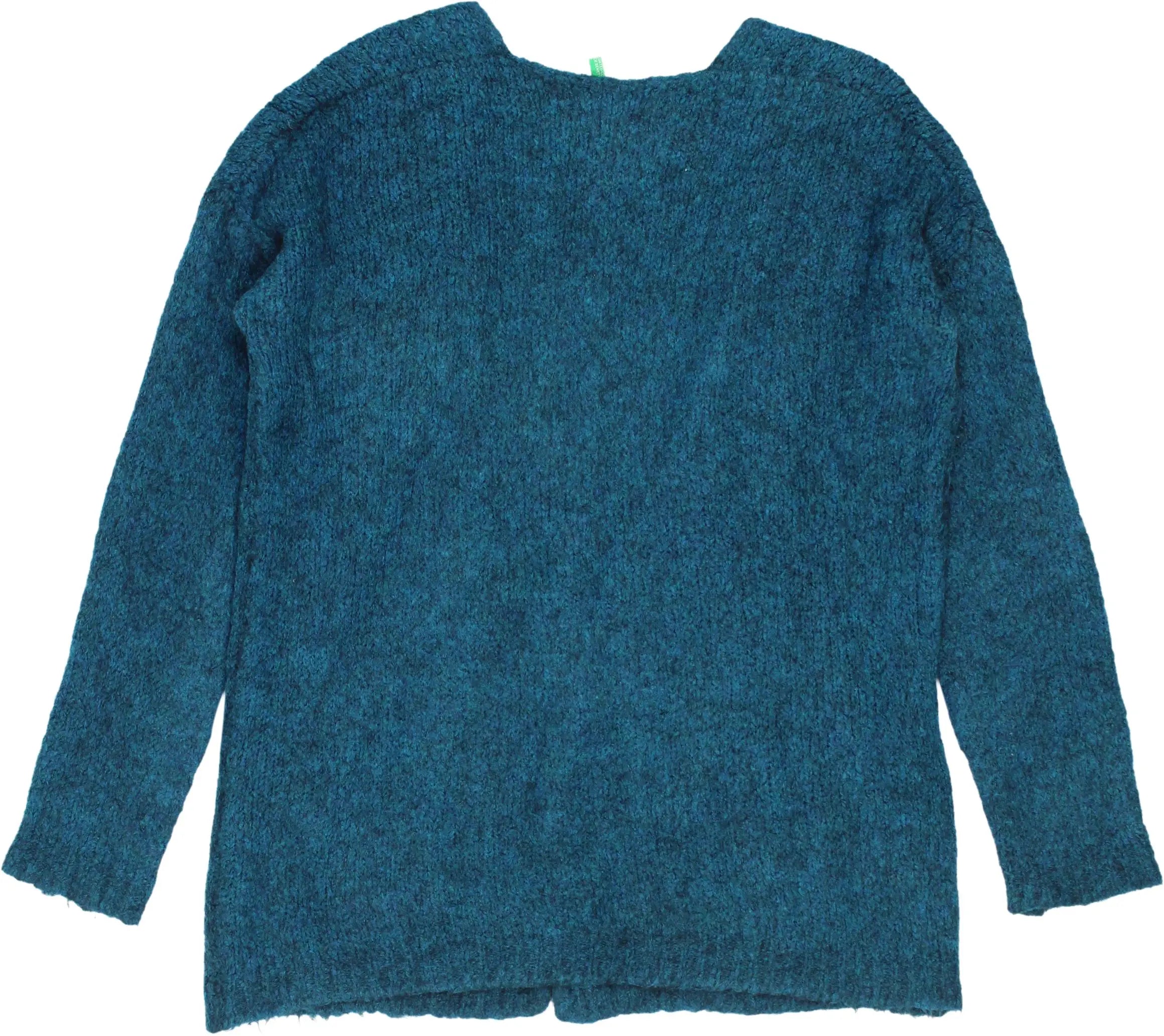 United Colors of Benetton - Blue Button Cardigan- ThriftTale.com - Vintage and second handclothing
