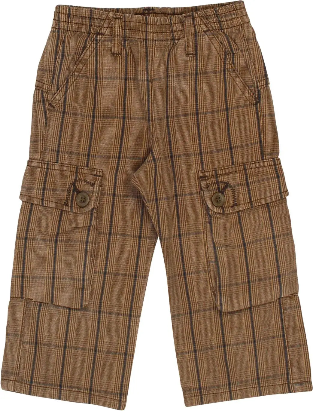 United Colors of Benetton - Brown Checkered Trousers- ThriftTale.com - Vintage and second handclothing