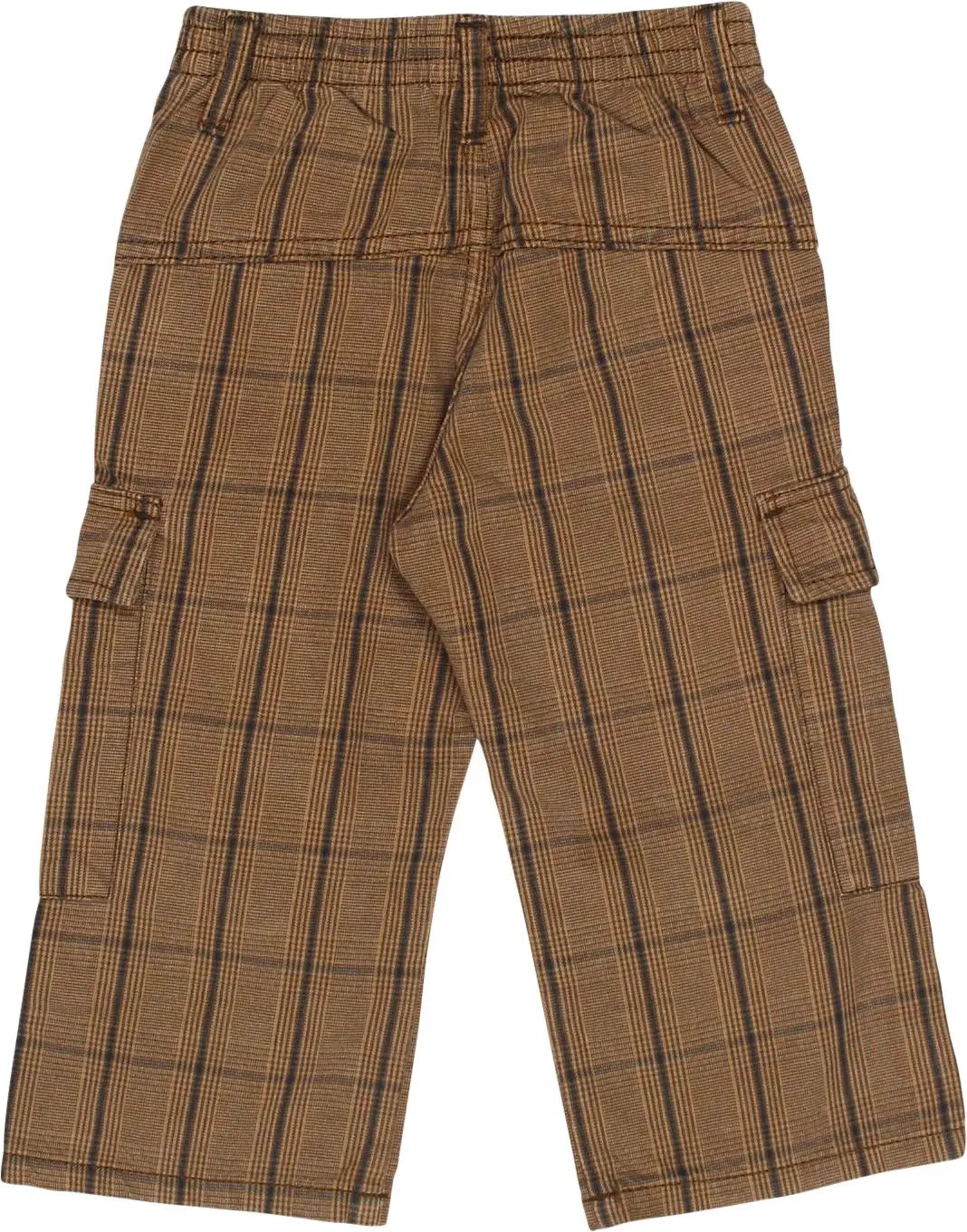 United Colors of Benetton - Brown Checkered Trousers- ThriftTale.com - Vintage and second handclothing