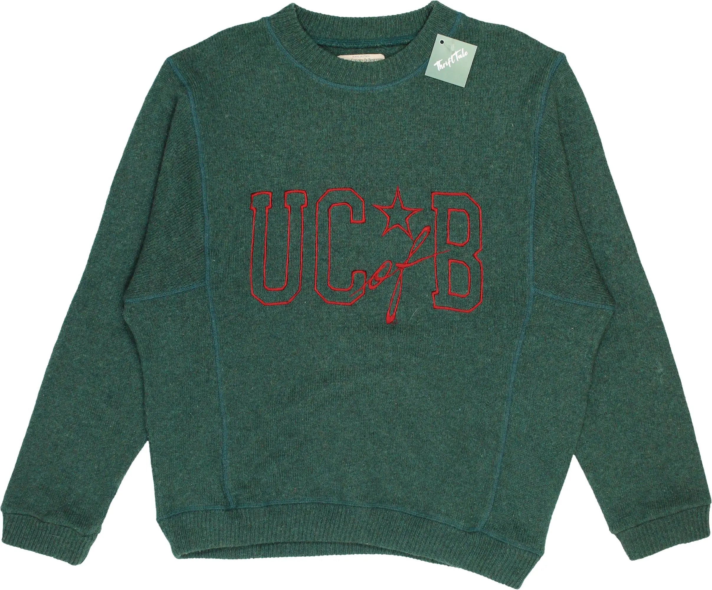 United Colors of Benetton - Green Jumper- ThriftTale.com - Vintage and second handclothing