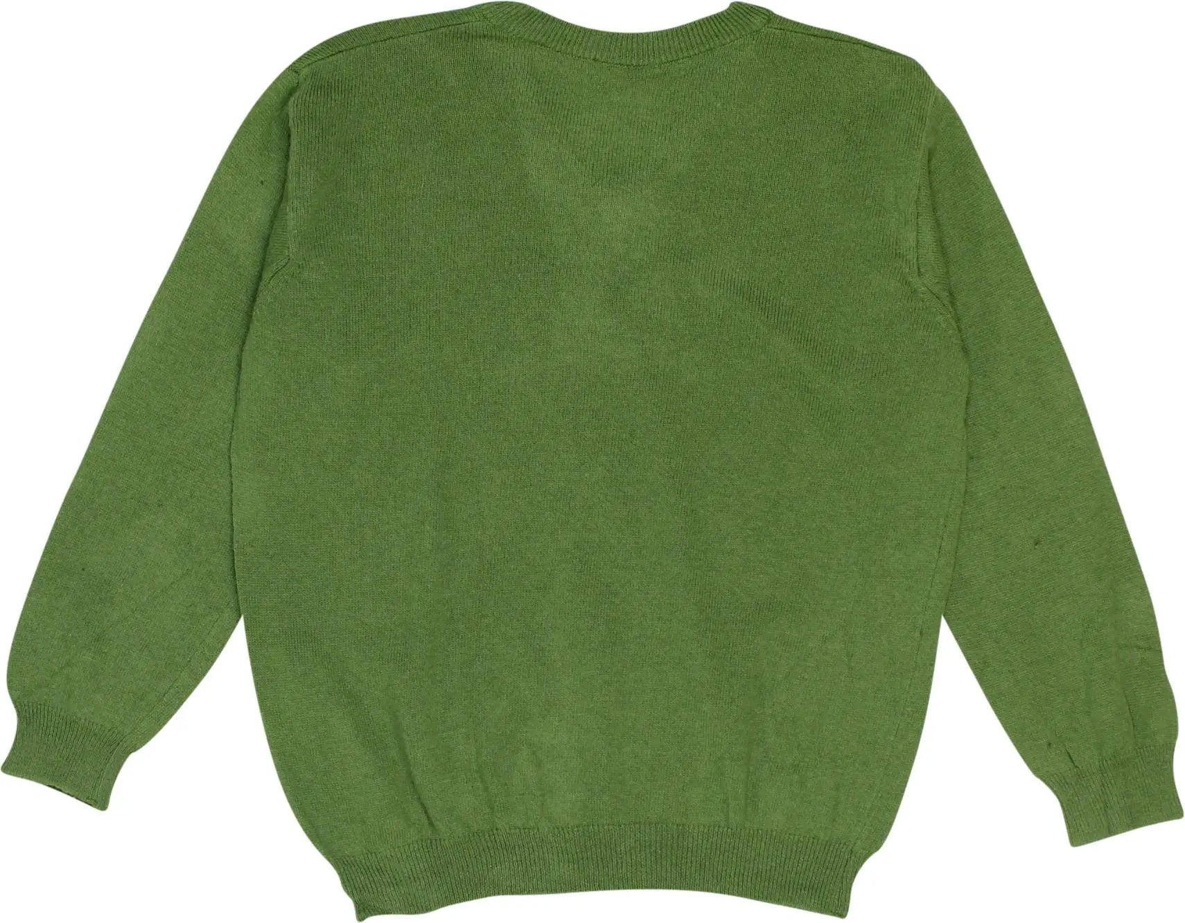 United Colors of Benetton - Green Wool Blend Sweater- ThriftTale.com - Vintage and second handclothing