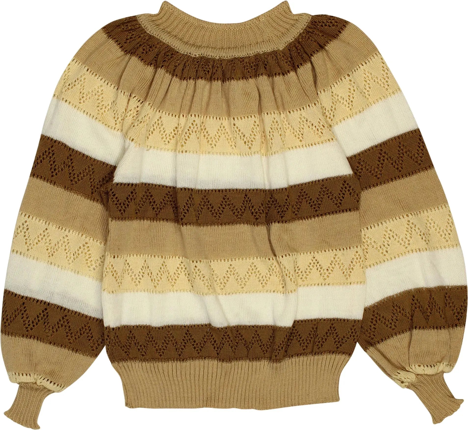 Unknown - 70s Crochet Striped Jumper- ThriftTale.com - Vintage and second handclothing