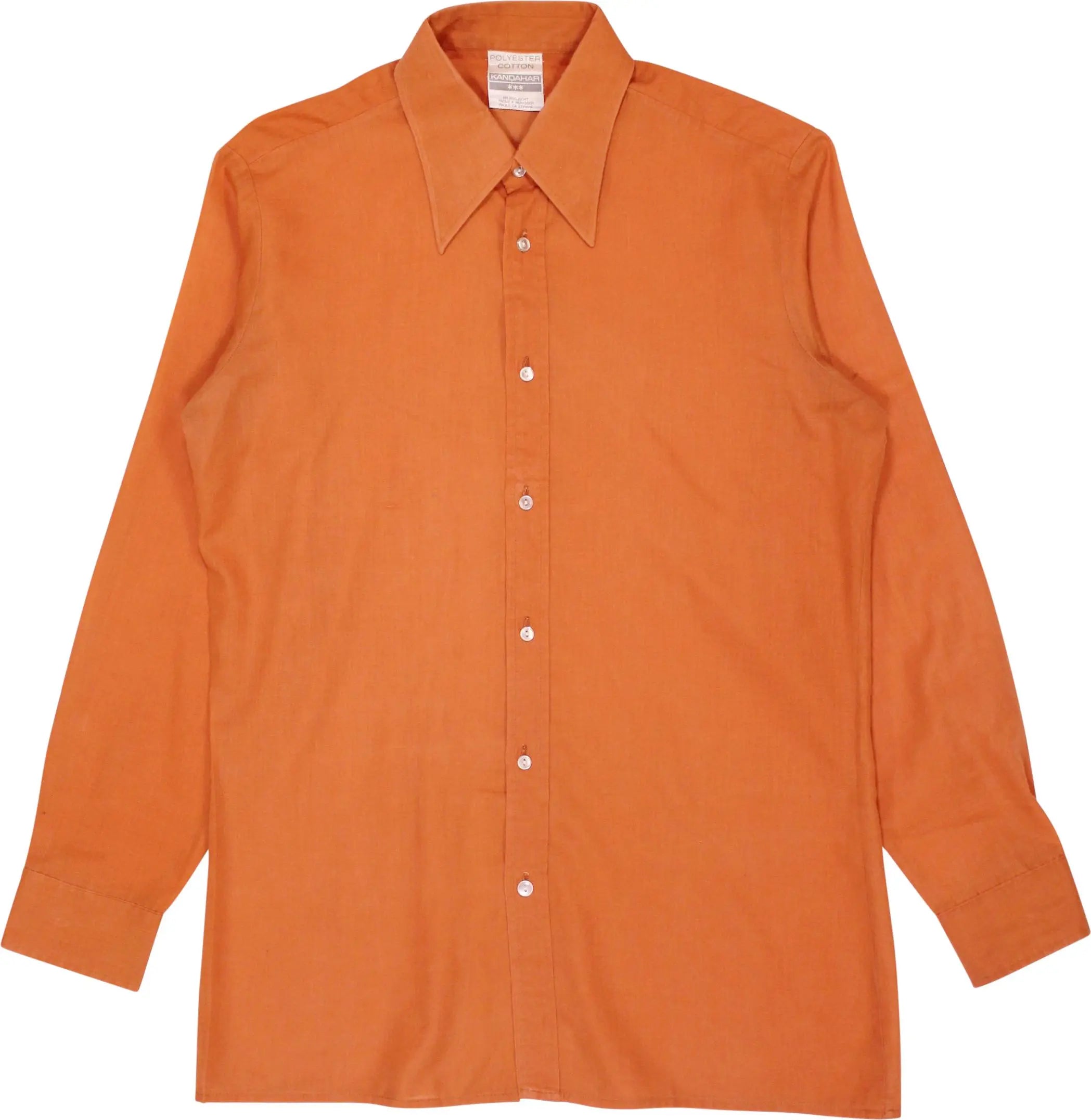 Unknown - 70s Orange Shirt- ThriftTale.com - Vintage and second handclothing