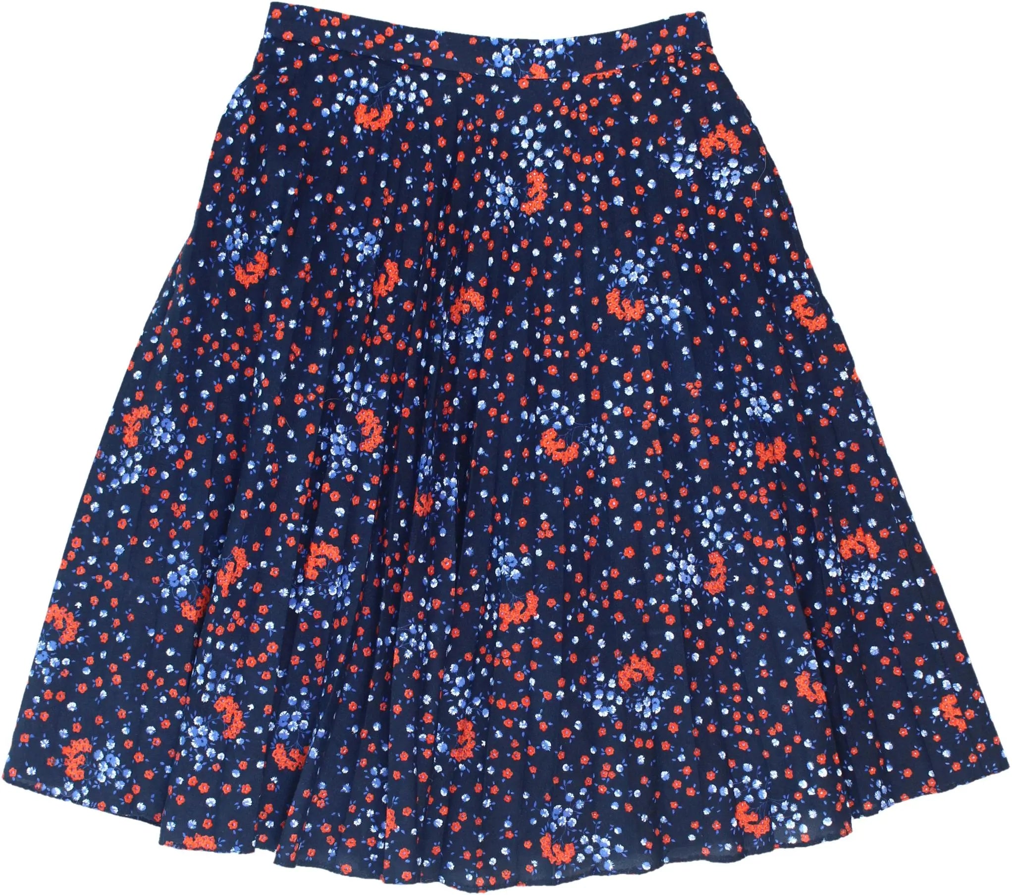 Unknown - 70s Skirt with Flower Print- ThriftTale.com - Vintage and second handclothing