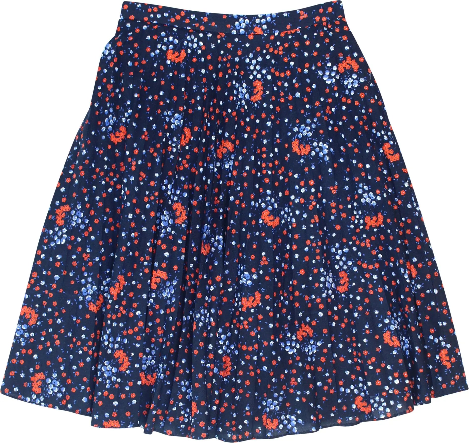 Unknown - 70s Skirt with Flower Print- ThriftTale.com - Vintage and second handclothing
