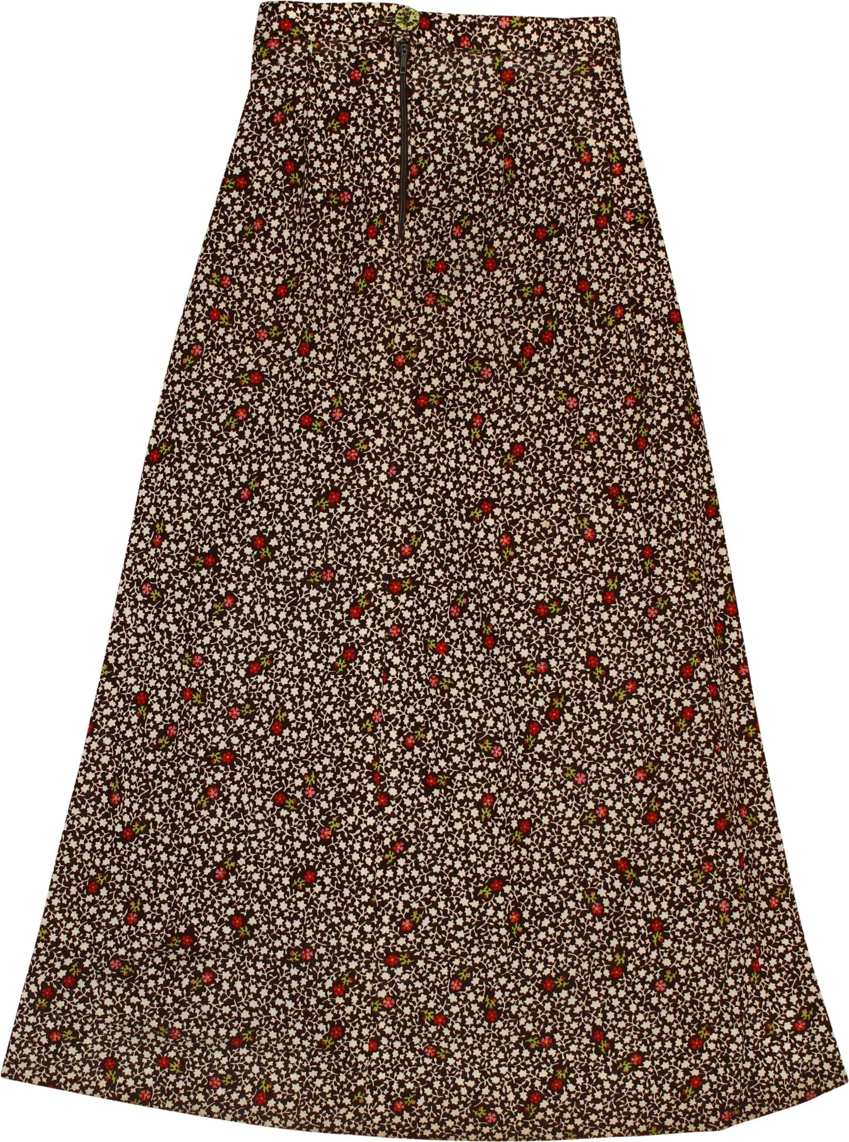 Unknown - 70s floral midi skirt- ThriftTale.com - Vintage and second handclothing