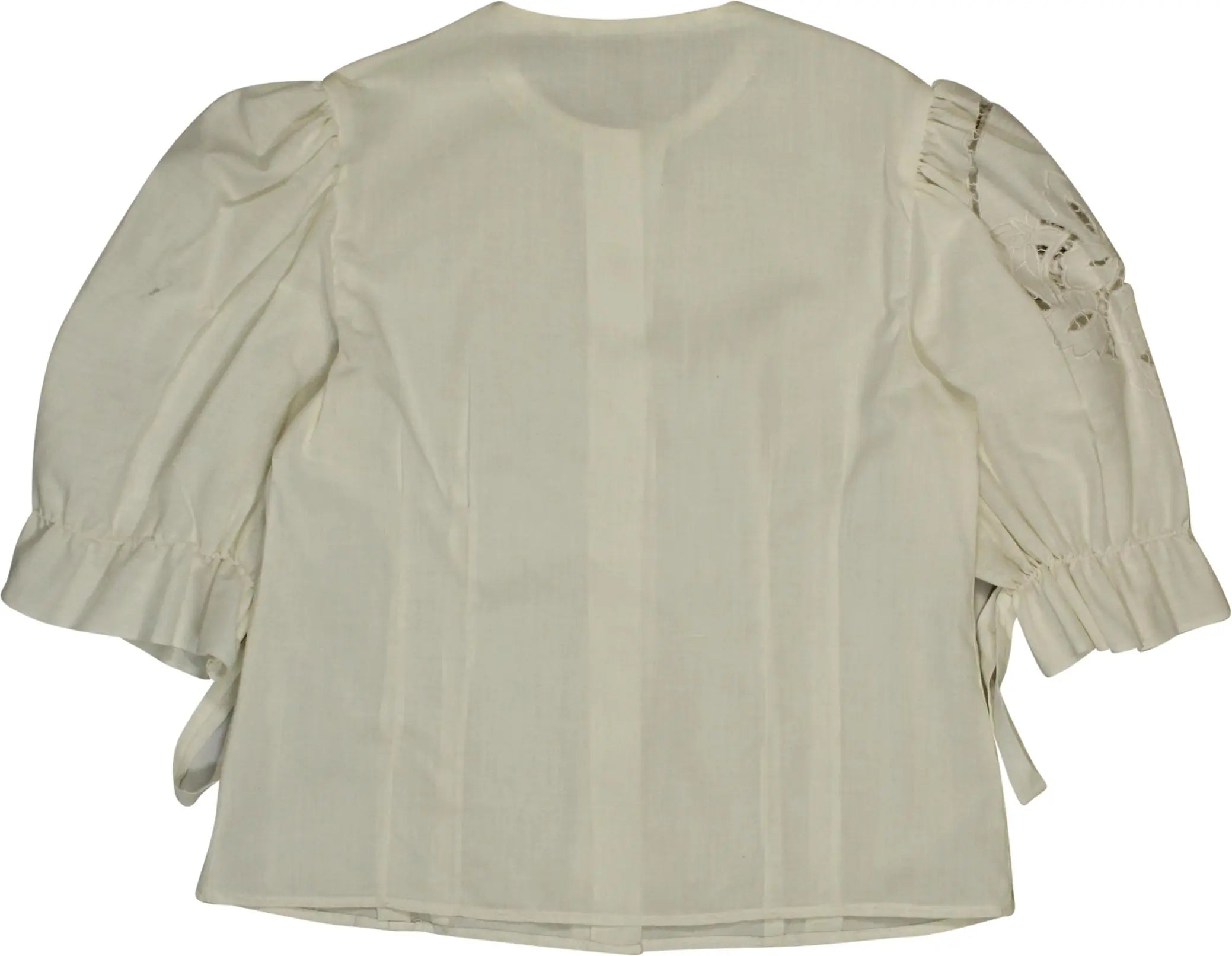 Unknown - 80s Blouse with Puff Sleeves- ThriftTale.com - Vintage and second handclothing