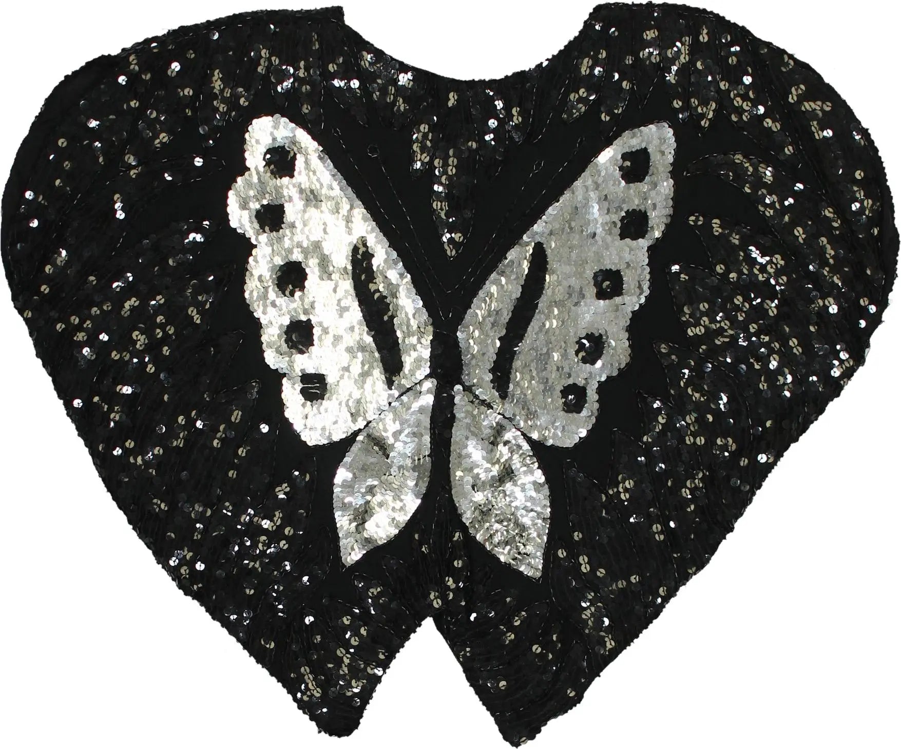 Unknown - 80s Butterfly Sequin Top- ThriftTale.com - Vintage and second handclothing