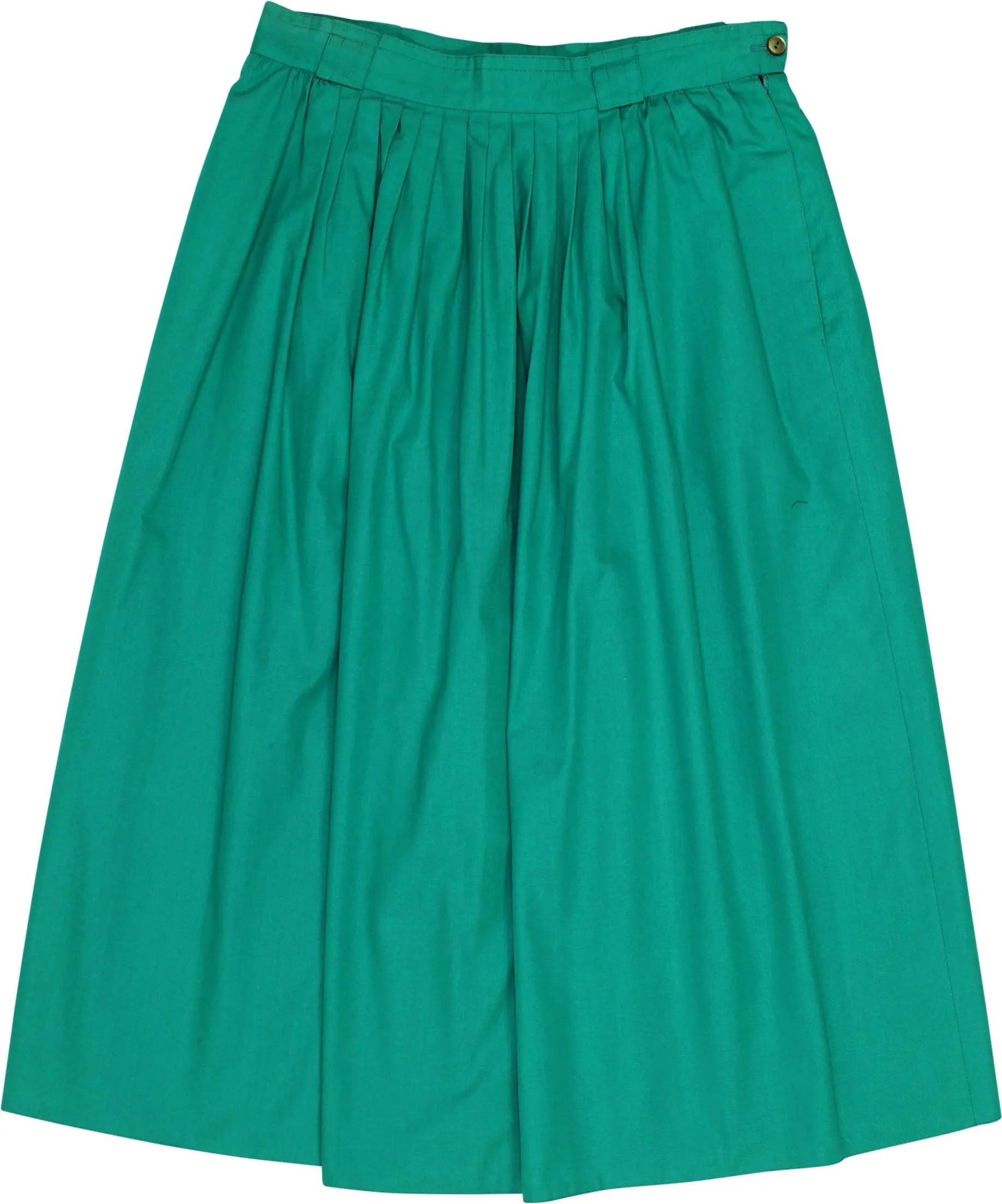Unknown - 80s Green Midi Skirt- ThriftTale.com - Vintage and second handclothing