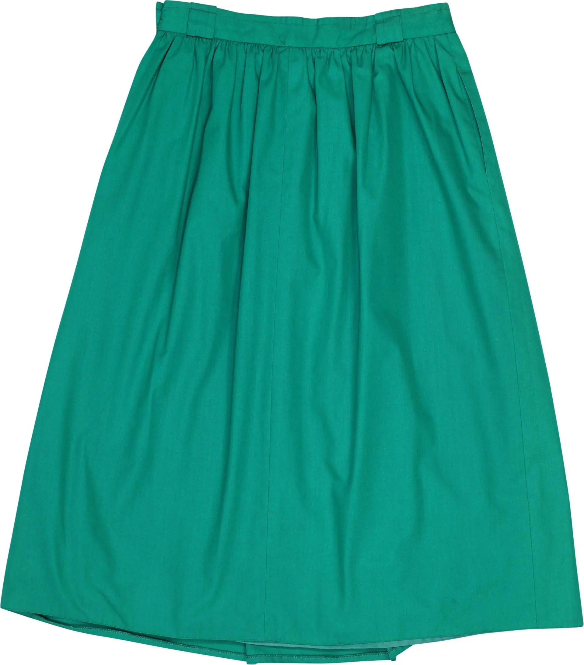 Unknown - 80s Green Midi Skirt- ThriftTale.com - Vintage and second handclothing