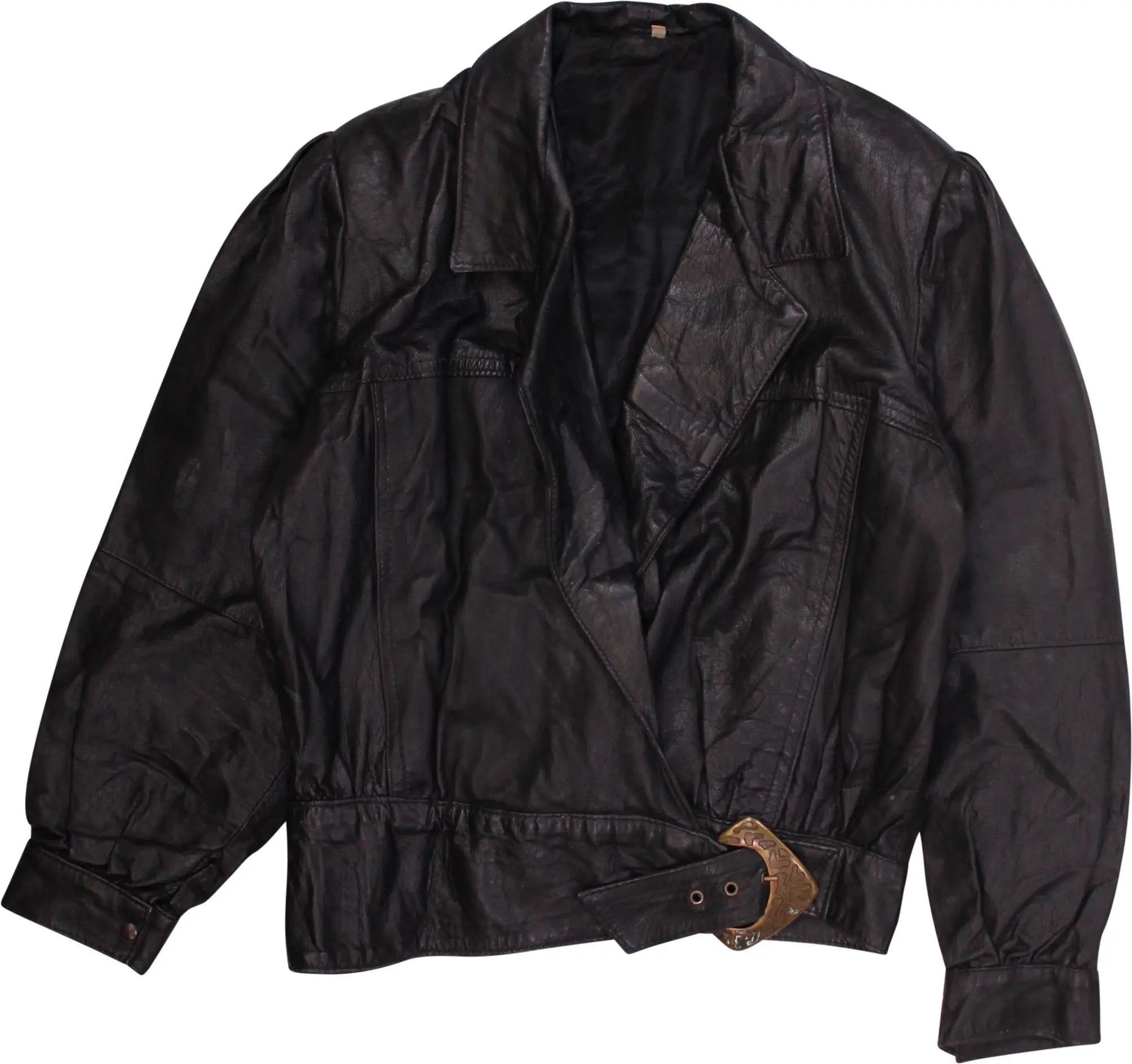 Unknown - 80s Leather Jacket- ThriftTale.com - Vintage and second handclothing
