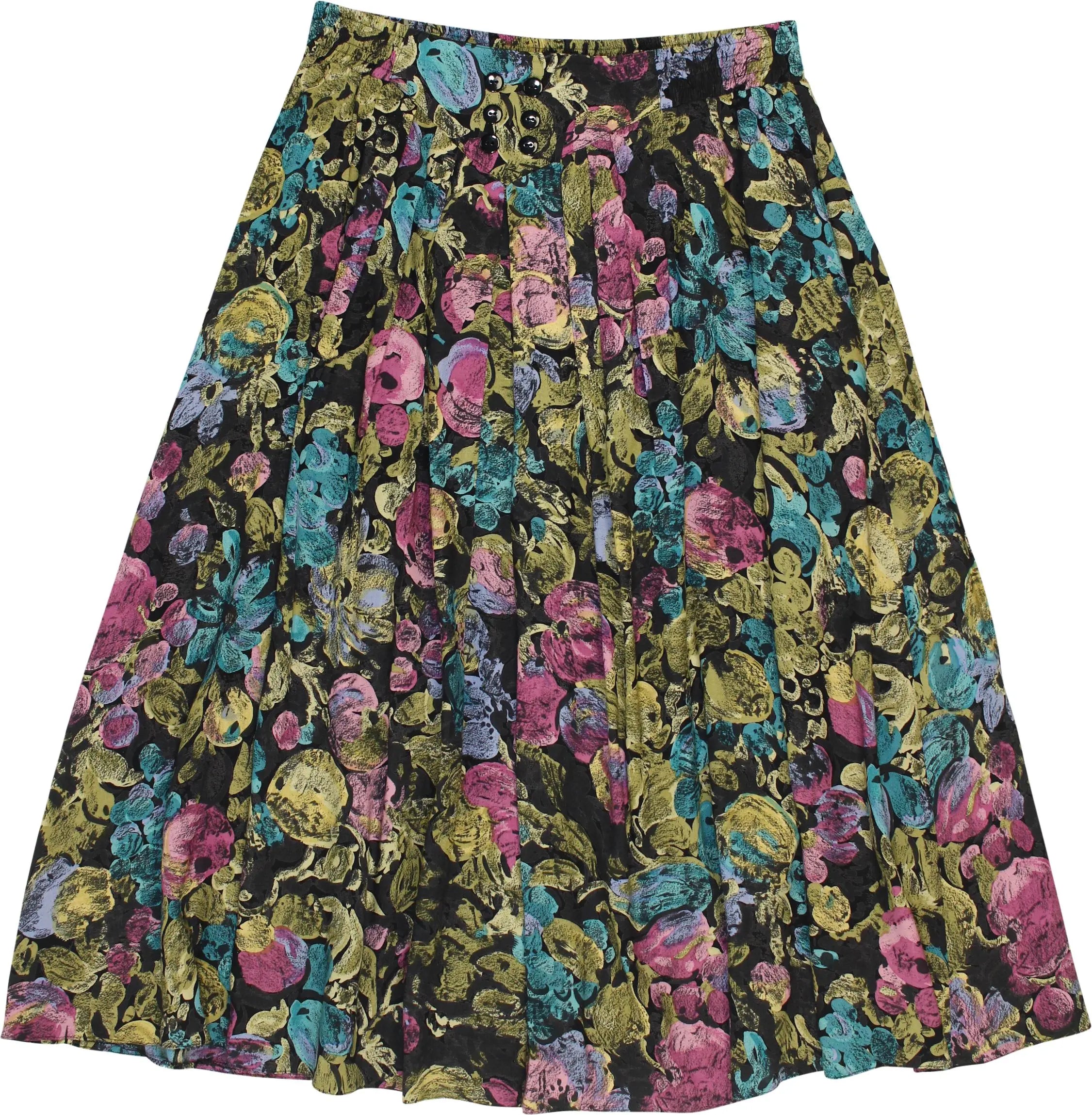 Unknown - 80s Midi Skirt- ThriftTale.com - Vintage and second handclothing
