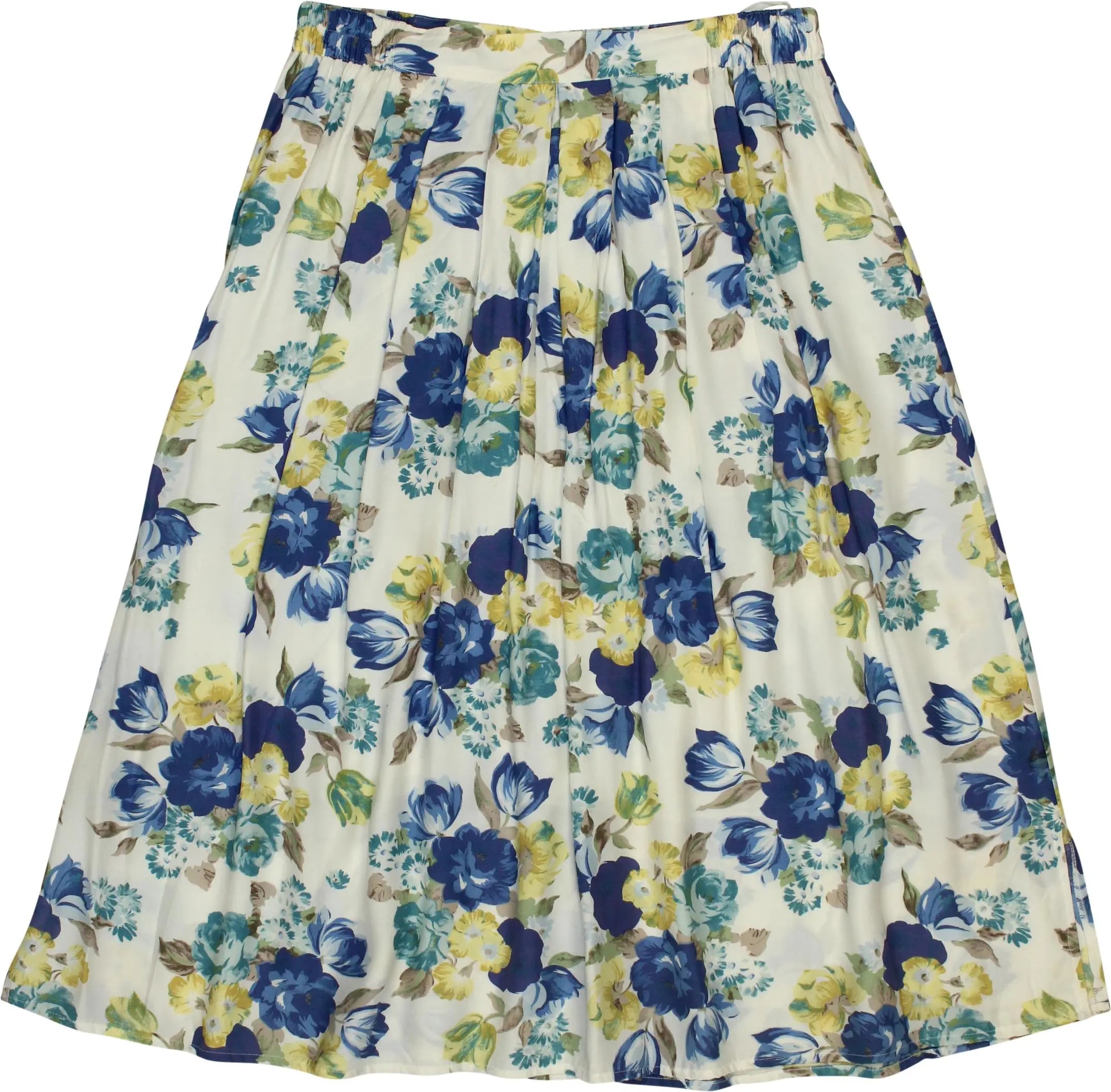 Unknown - 80s Pleated Floral Skirt- ThriftTale.com - Vintage and second handclothing