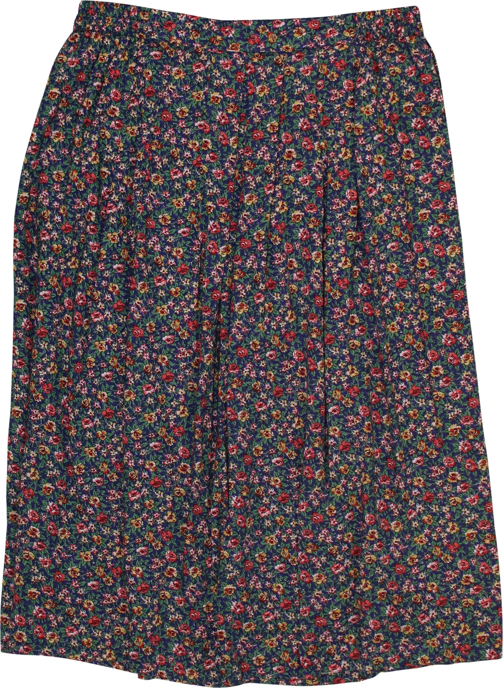 Unknown - 80s Skirt with Flower Print- ThriftTale.com - Vintage and second handclothing