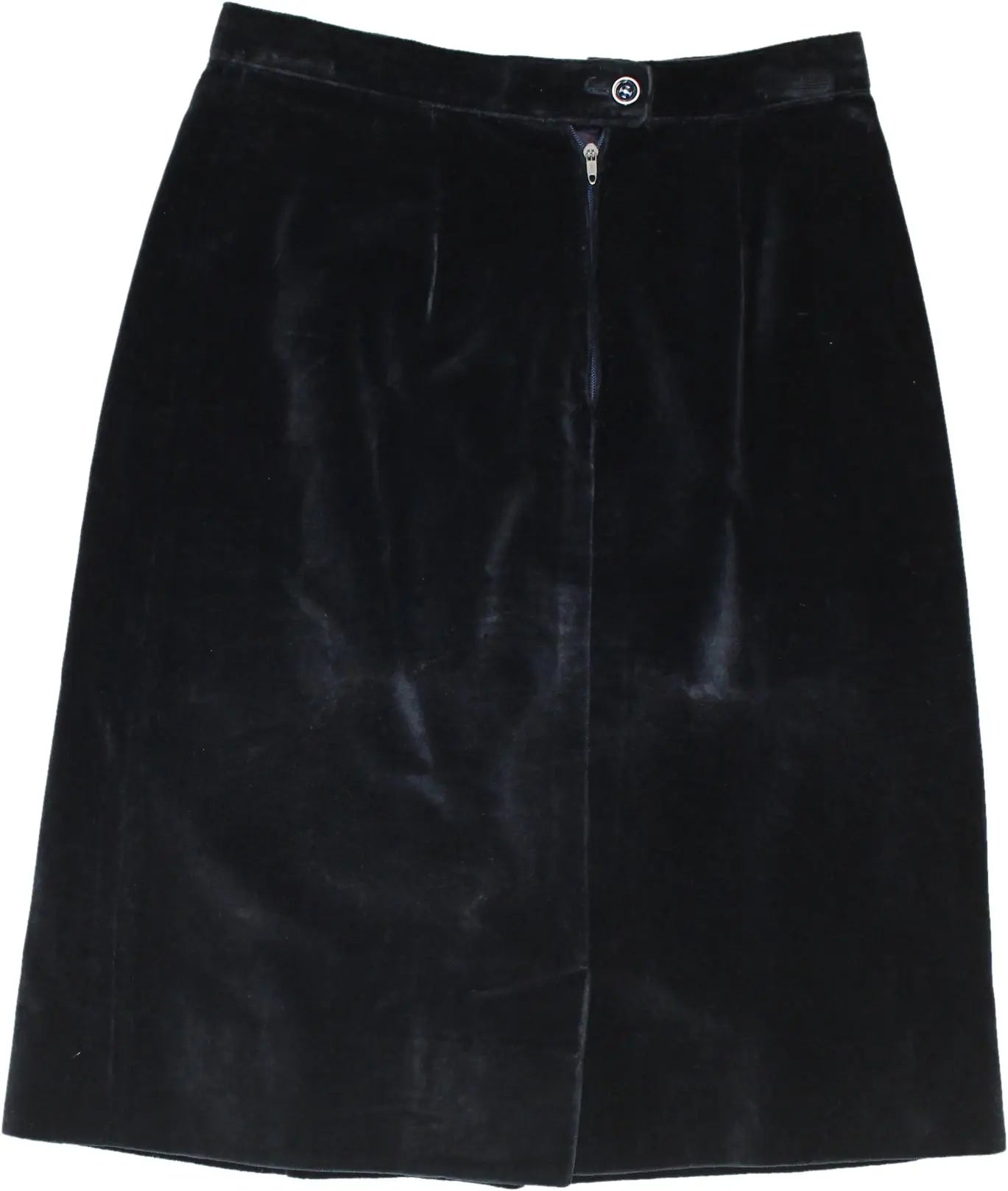 Unknown - 80s Velvet Pencil Skirt- ThriftTale.com - Vintage and second handclothing